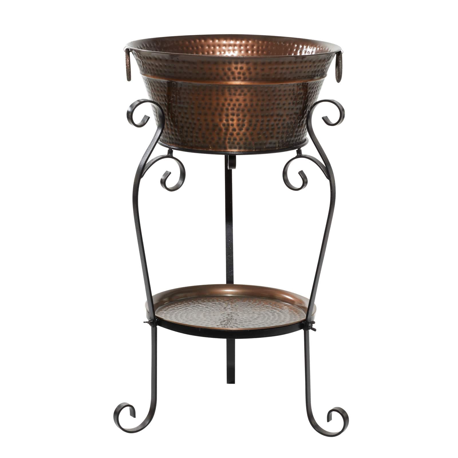 35" Copper Metal Rustic Wine Bucket
