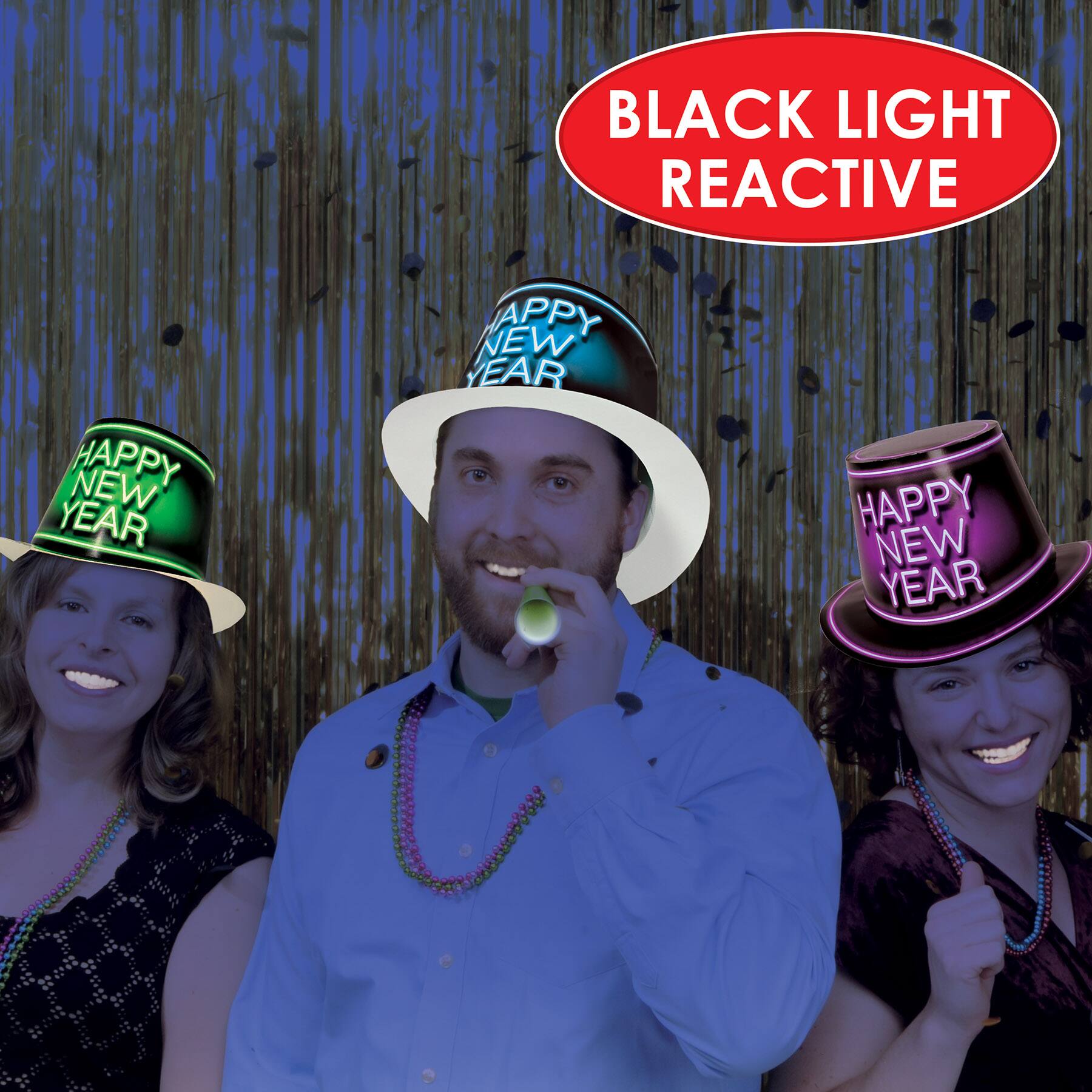 Beistle Glowing New Year Hi-Hats, 25ct.