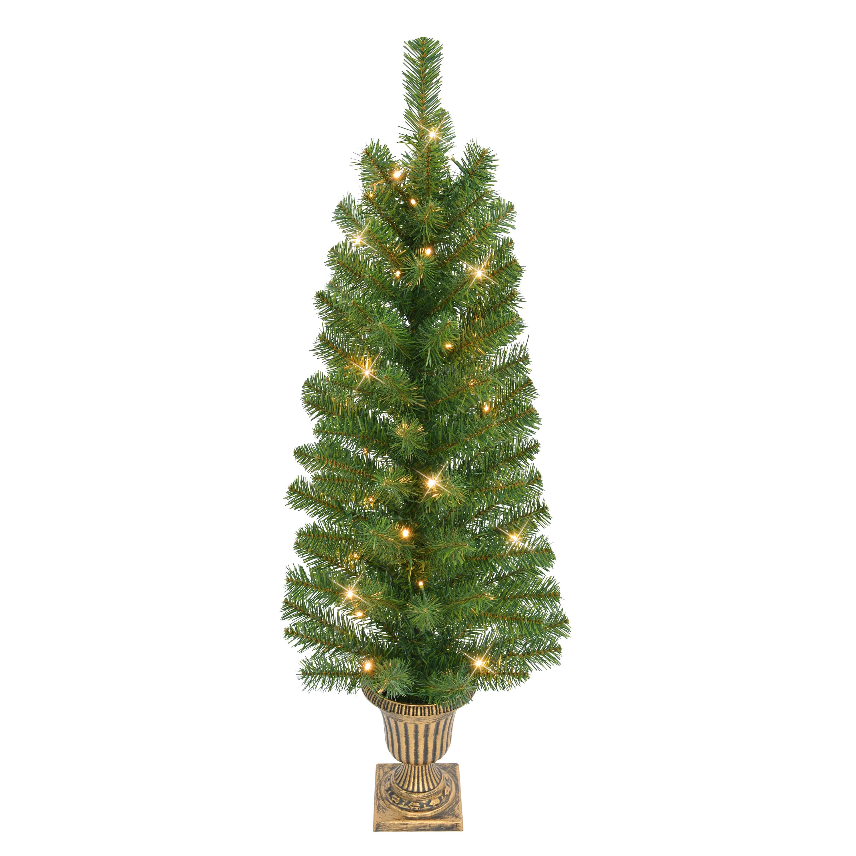3.5ft. Pre-Lit Battery Operated Potted Artificial Christmas Trees