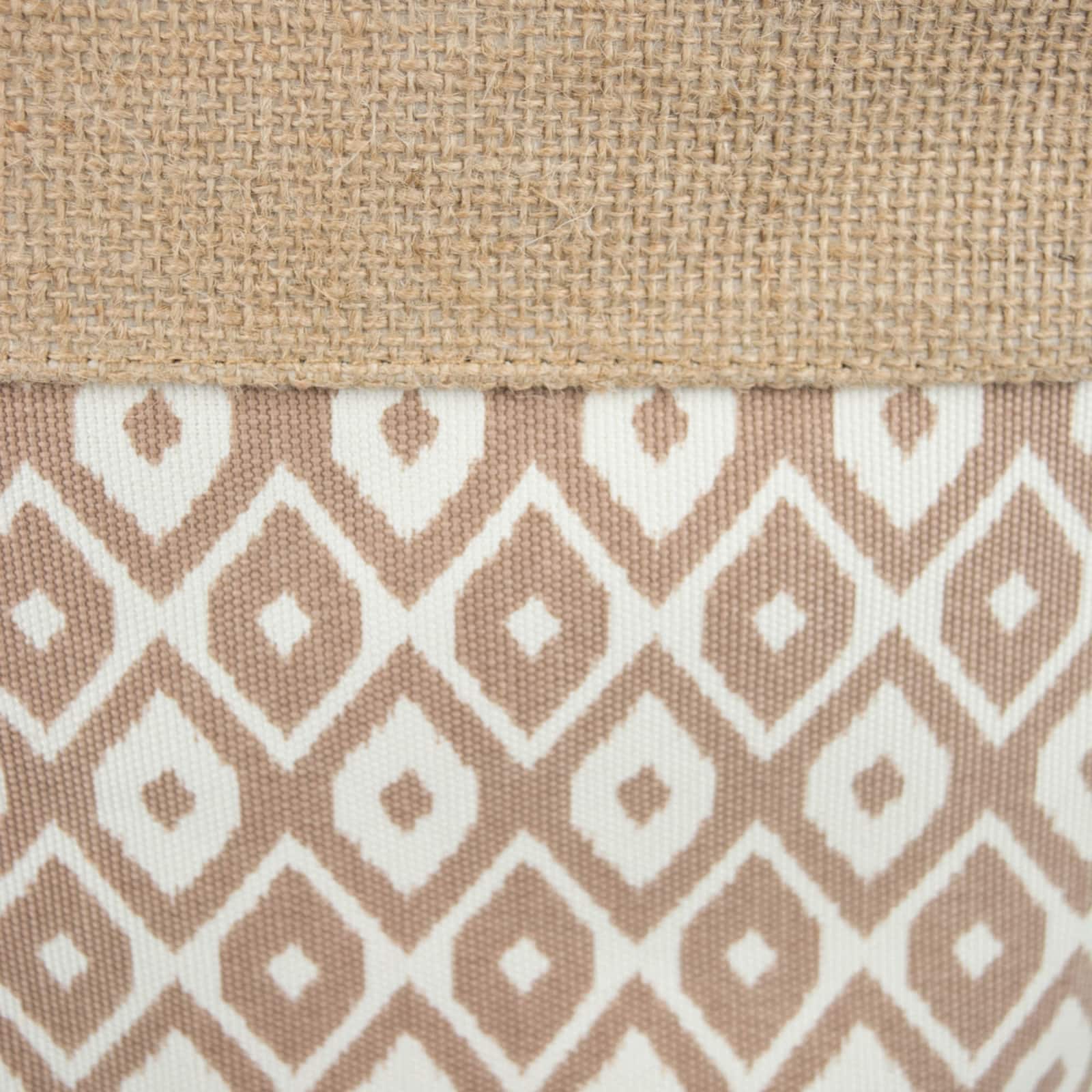 DII® 15" Brown Ikat Rectangle Burlap Bin