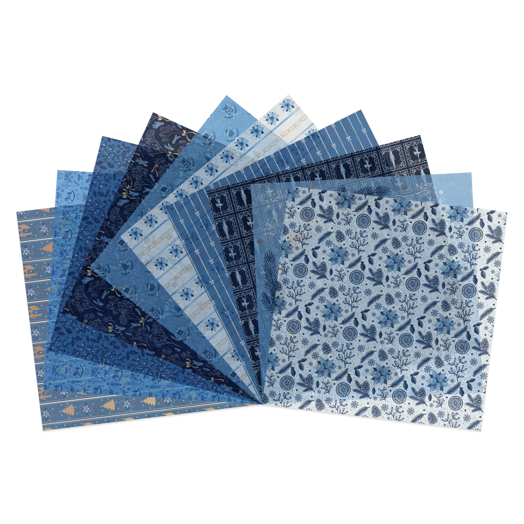 12" x 12" Blue Christmas Vellum Paper Pad by Recollections™, 20 Sheets