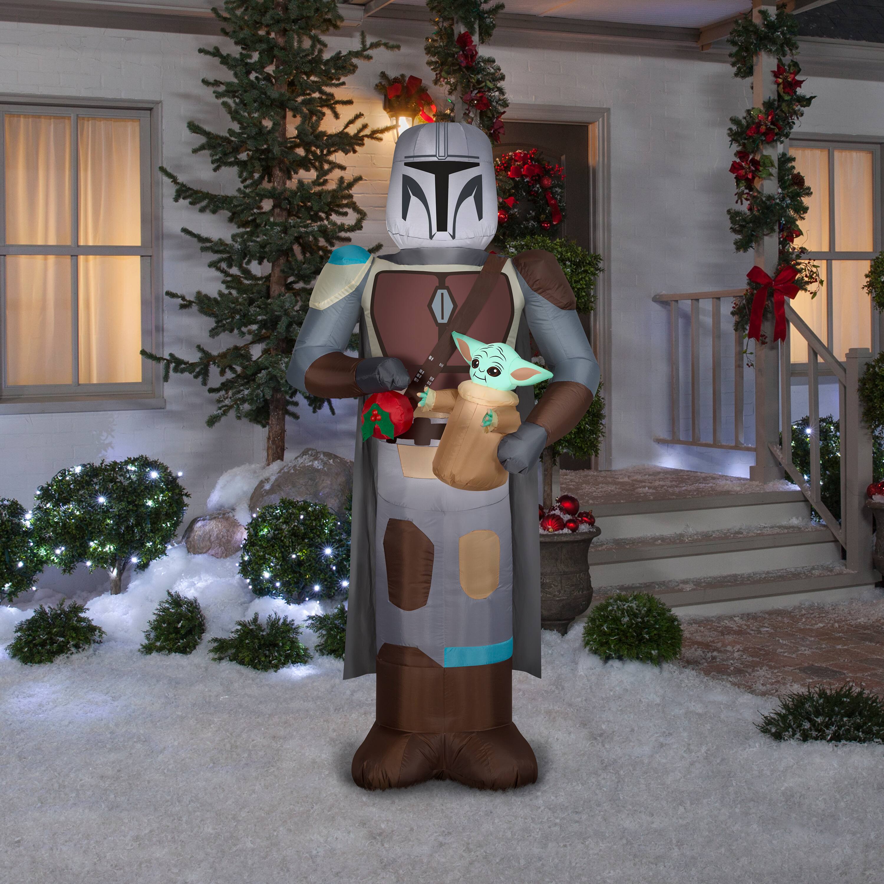 6.5ft. Airblown® Inflatable Mandalorian™ with Grogu™