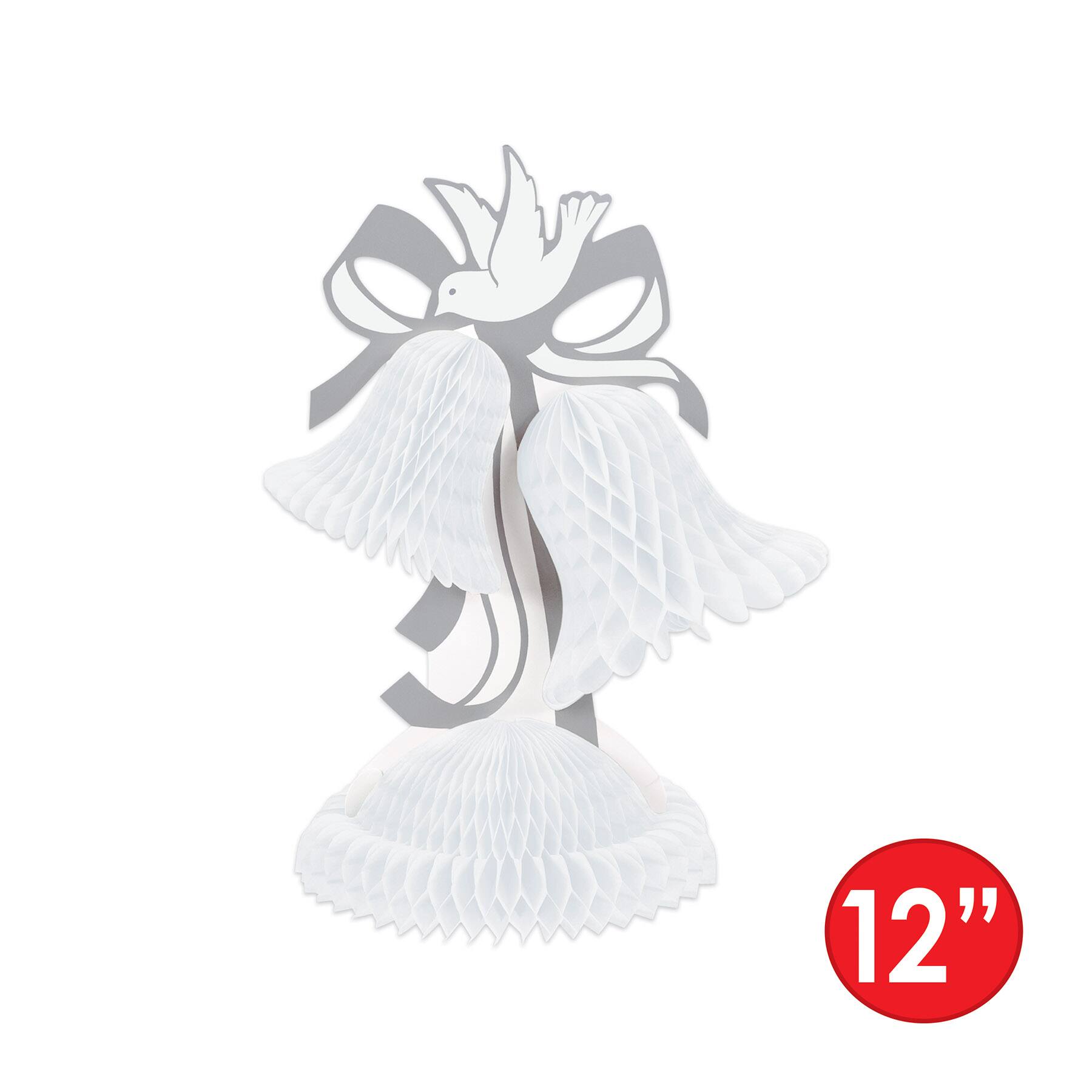 Beistle 12" White Tissue Bell Centerpieces, 2ct.