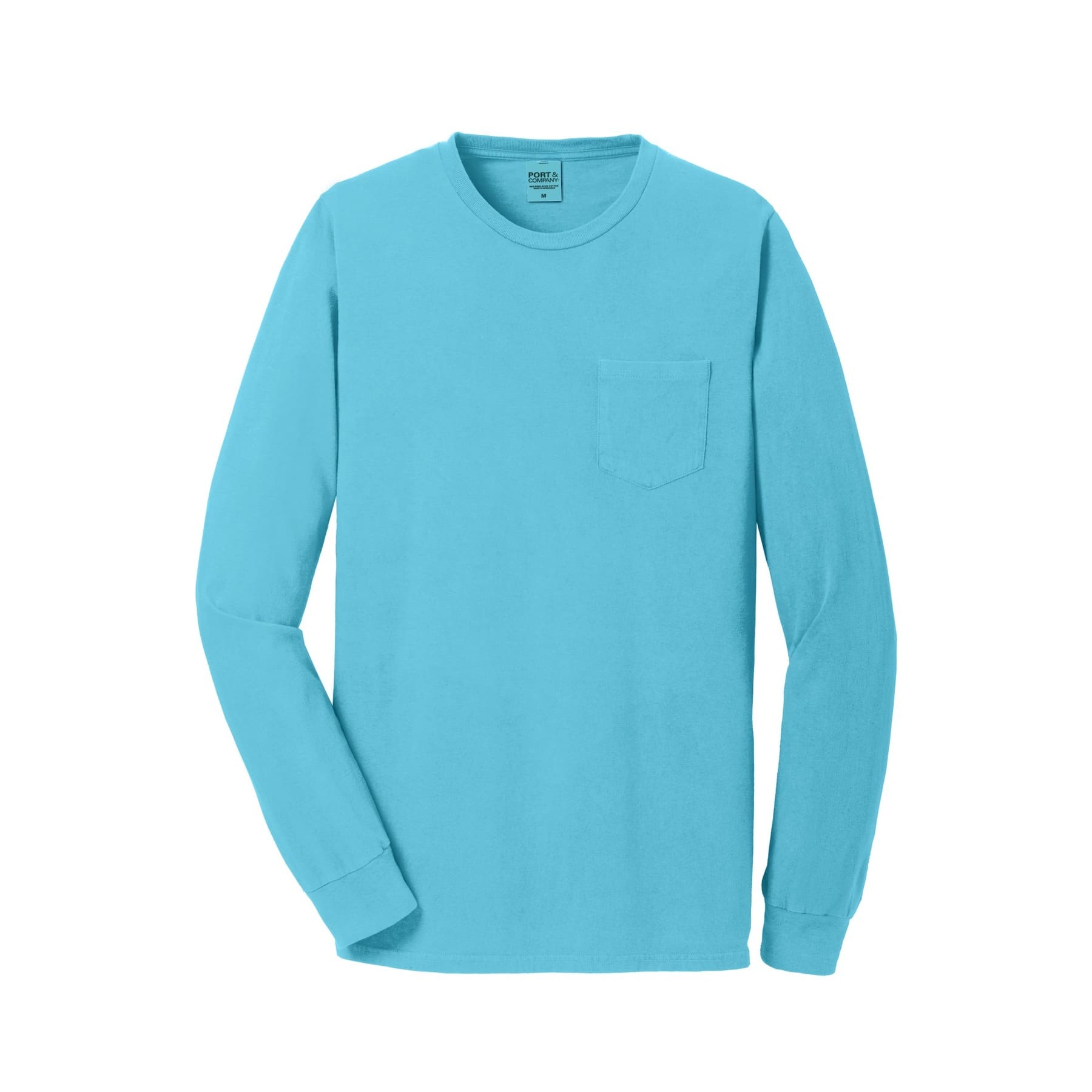 Port & Company® Beach Wash® Garment-Dyed Long Sleeve Pocket T-Shirt