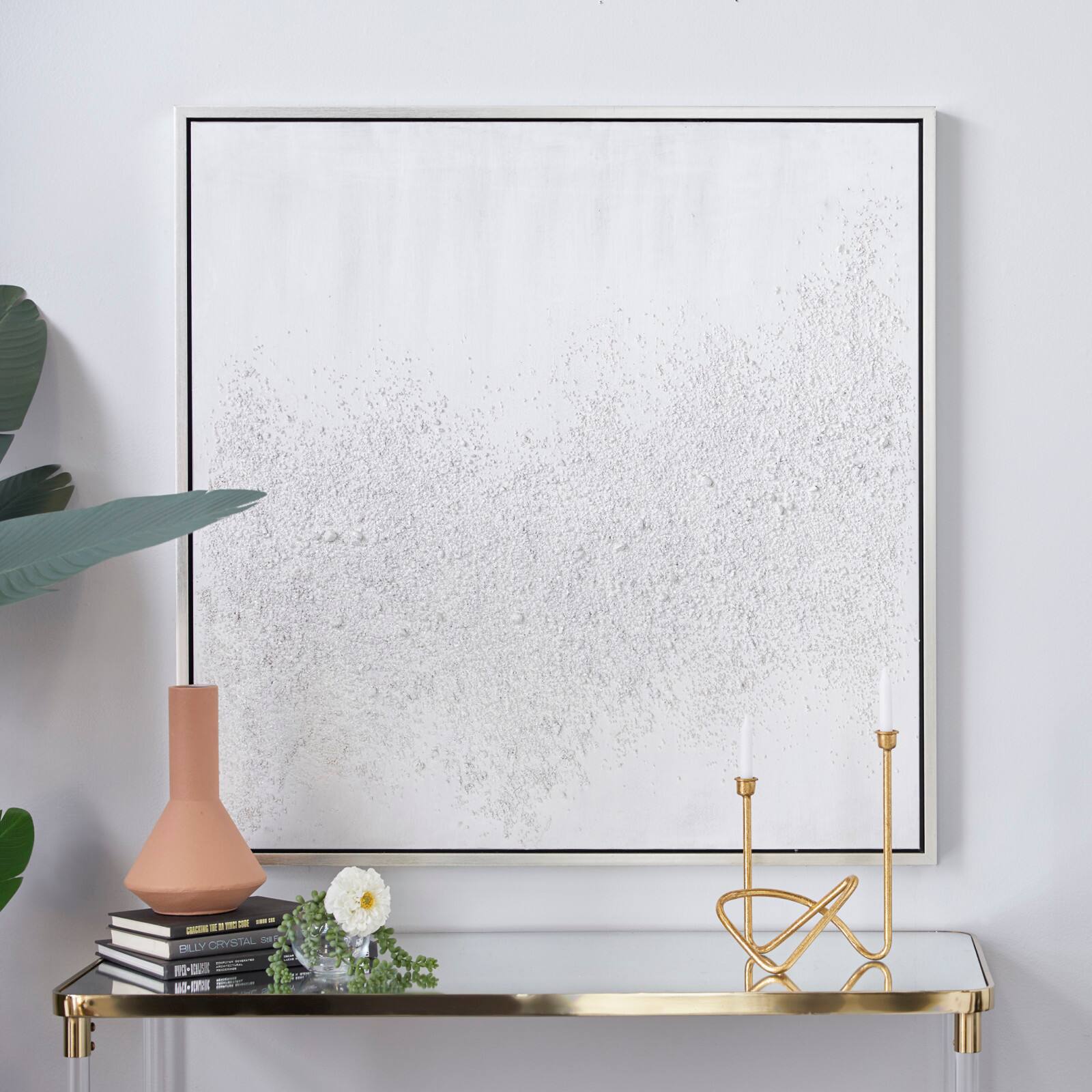 CosmoLiving by Cosmopolitan White Canvas Contemporary Wall Art