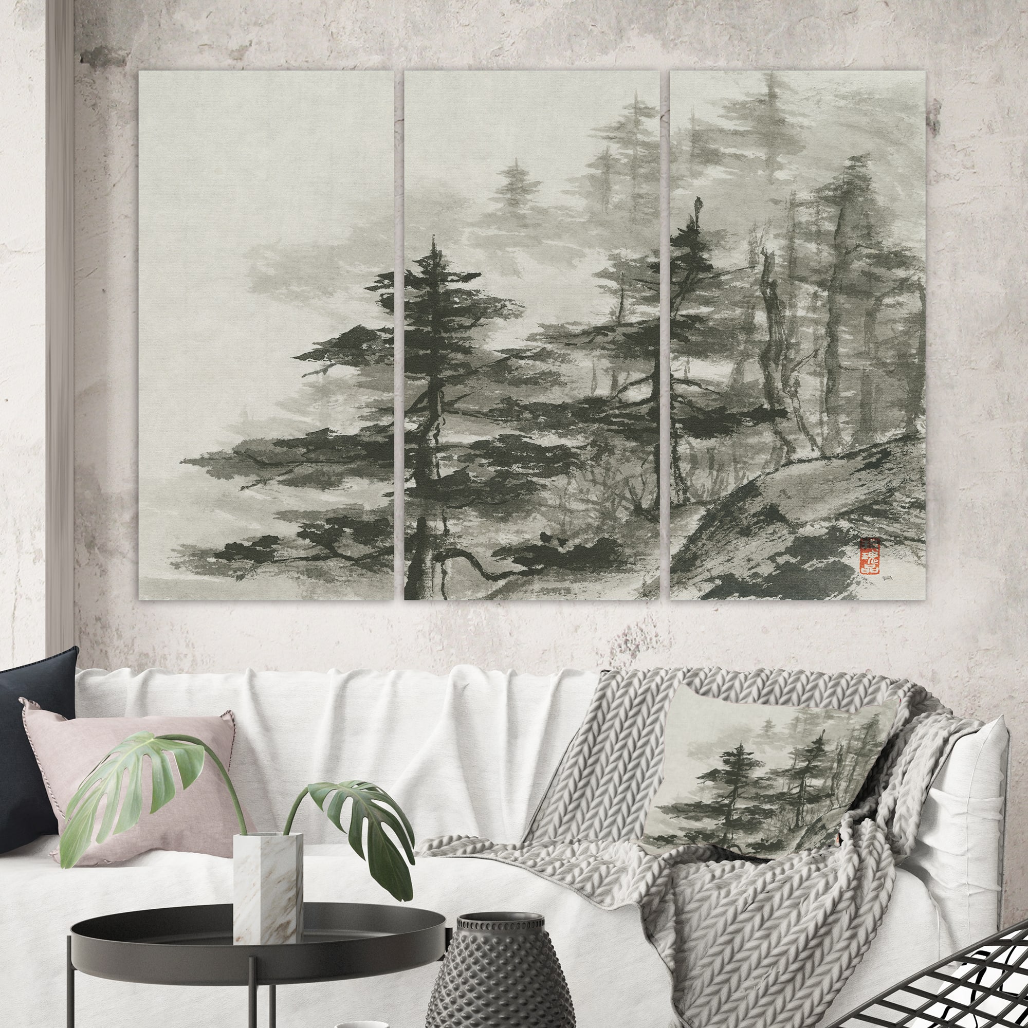 Designart - Asian Forest - Cabin & Lodge Gallery-wrapped Canvas