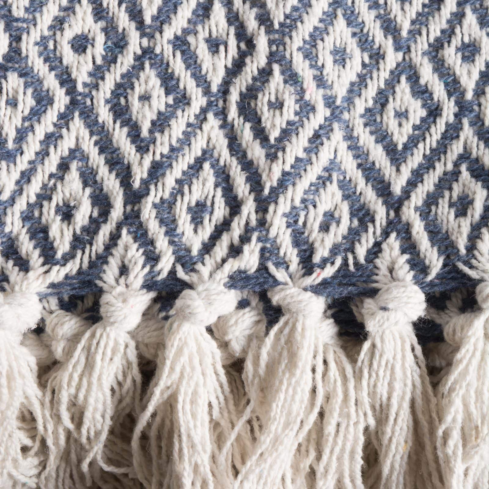 DII® French Blue Double Diamond Throw