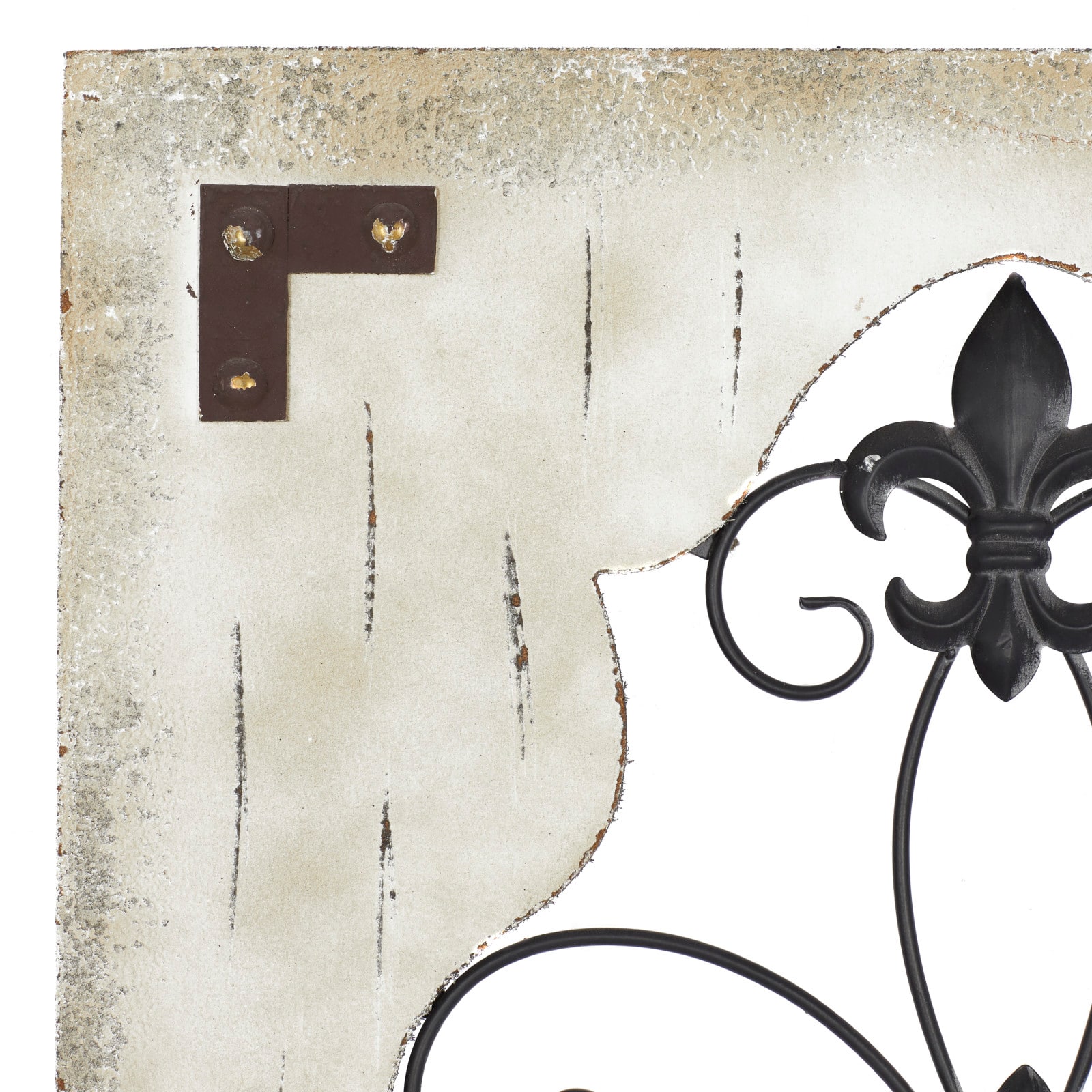 Cream & Brown French Wood & Metal Wall Décor