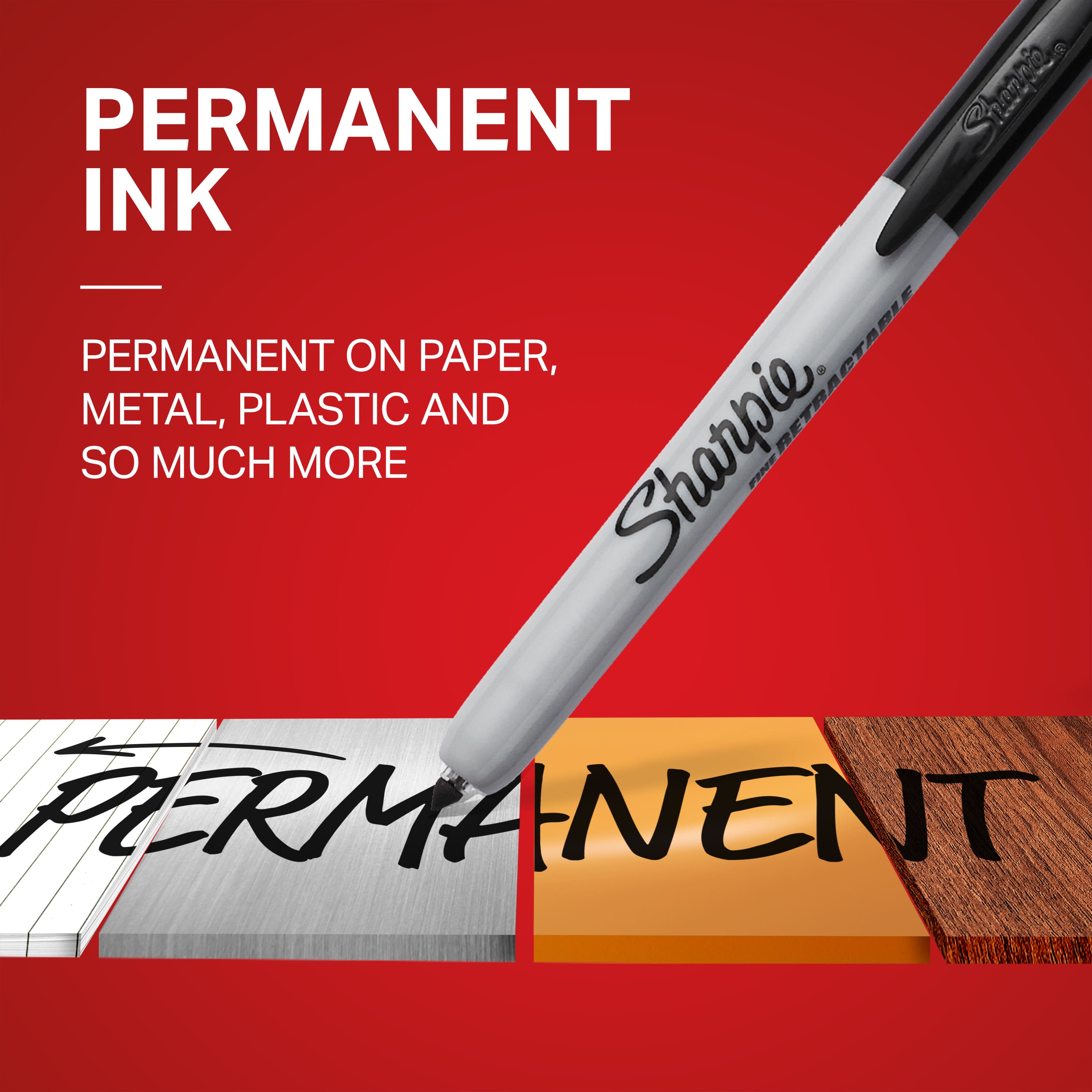Sharpie® Fine Point Black Retractable Permanent Markers, 2ct.