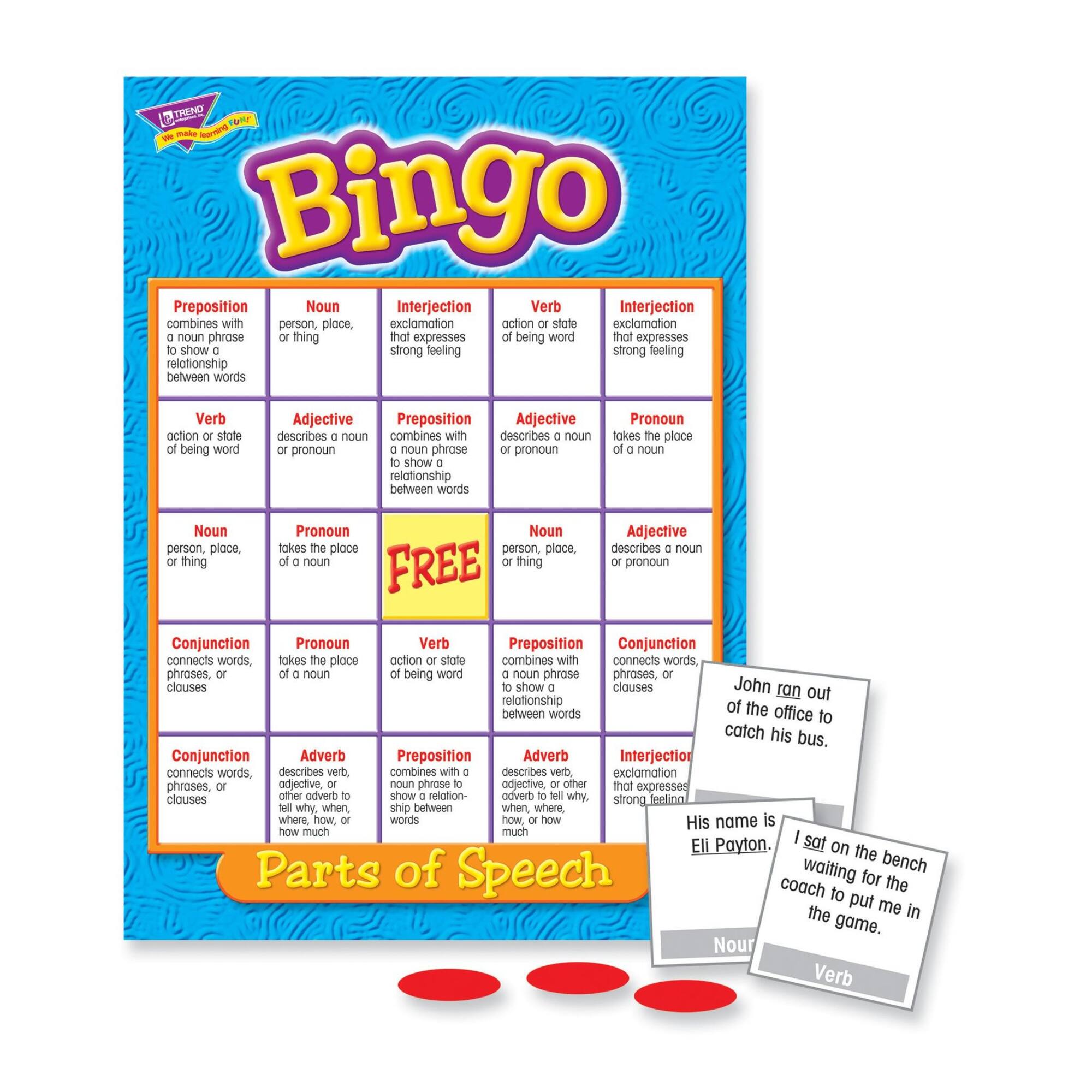 Trend Enterprises® Parts of Speech Bingo