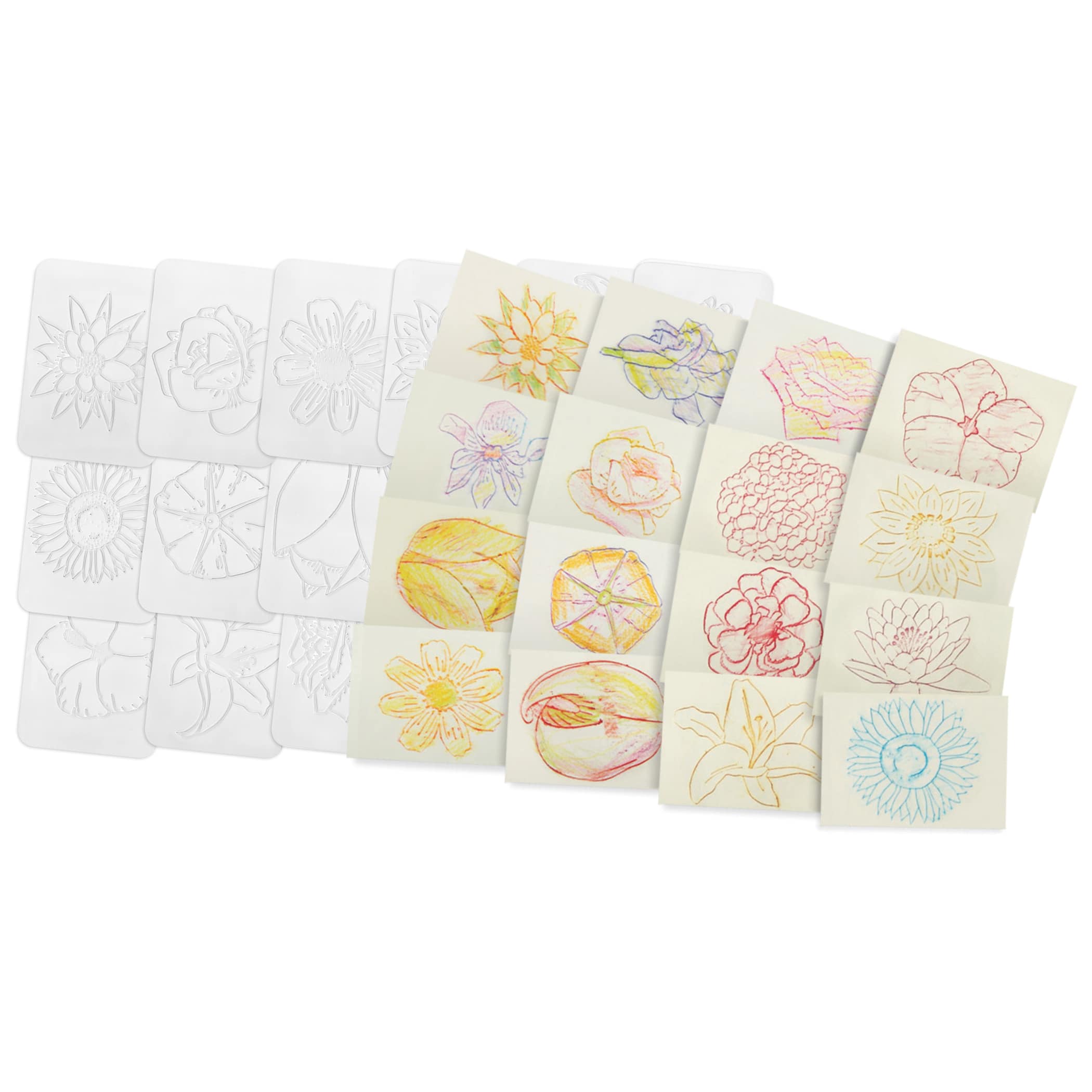 Roylco® Flowers Rubbing Plates, Pack of 16