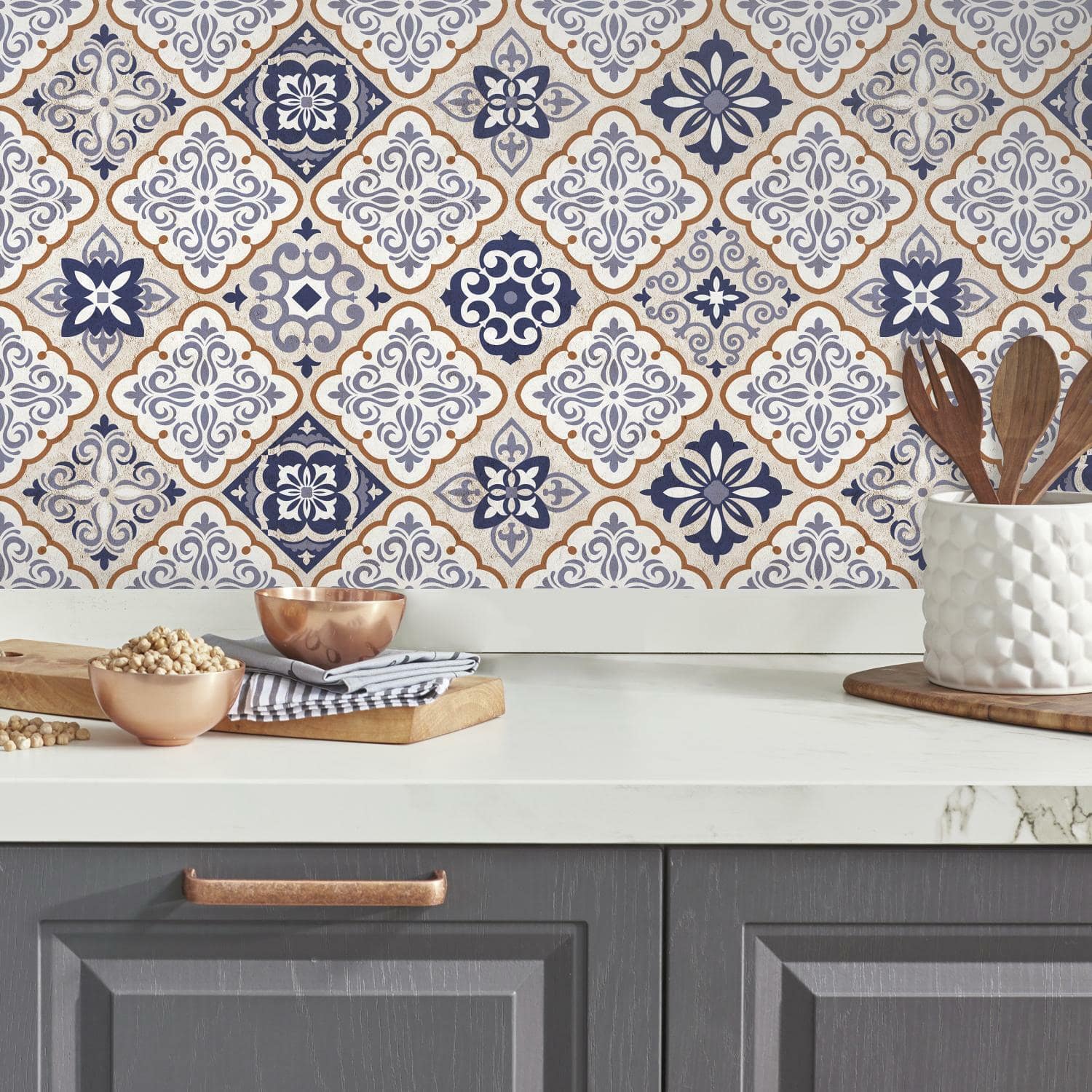 RoomMates Mexican Tile Peel & Stick Giant Wall Decals