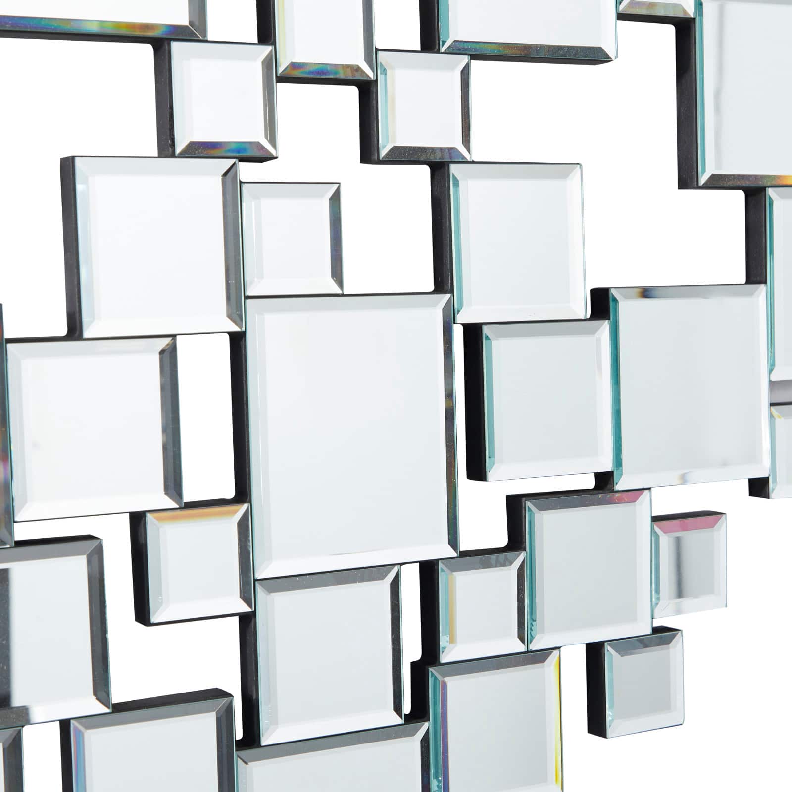 Silver Glass Shaped Mirrored Heart Wall Mirror 32" x 1" x 32"
