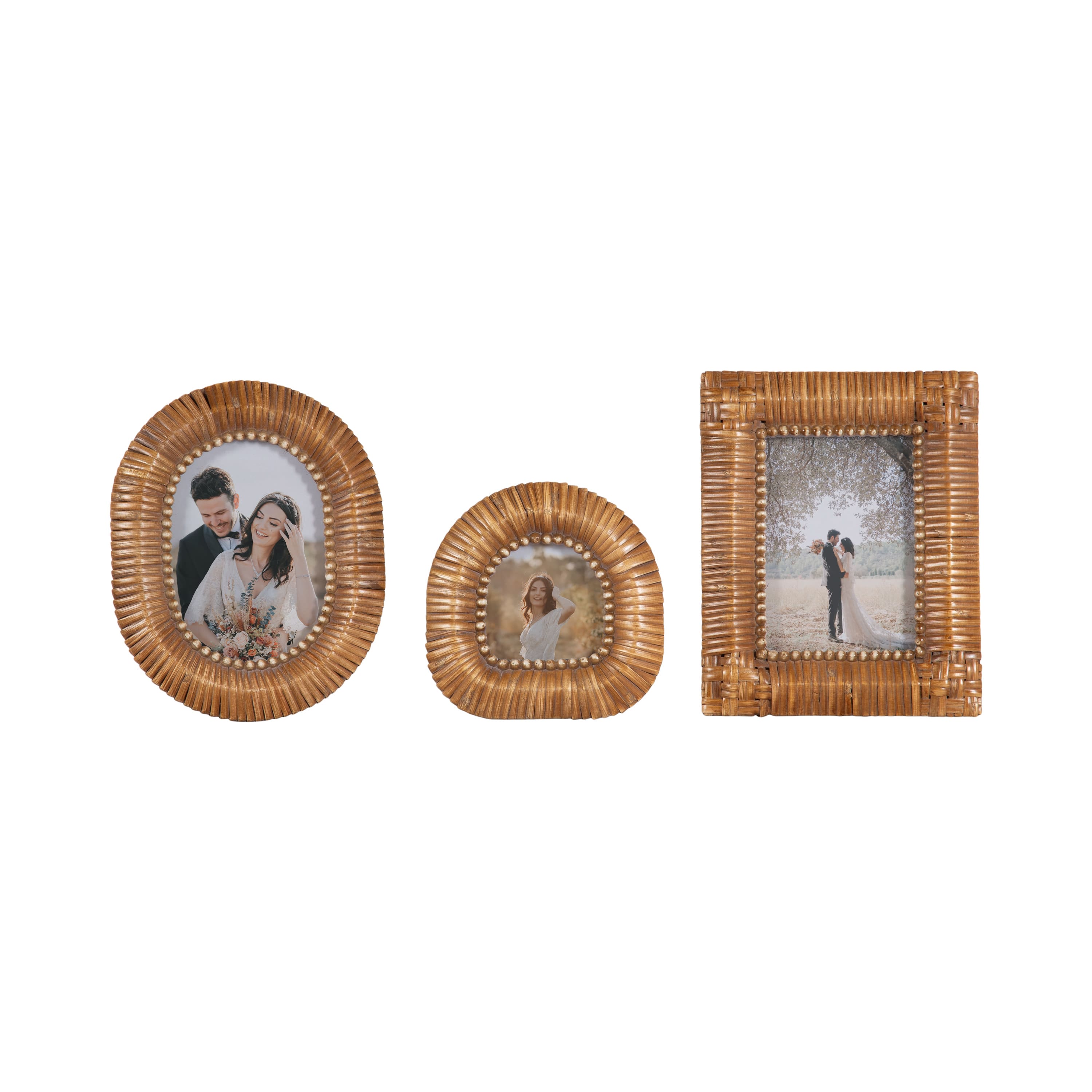 Kate and Laurel Rahfy Natural Tabletop Picture Frames Set