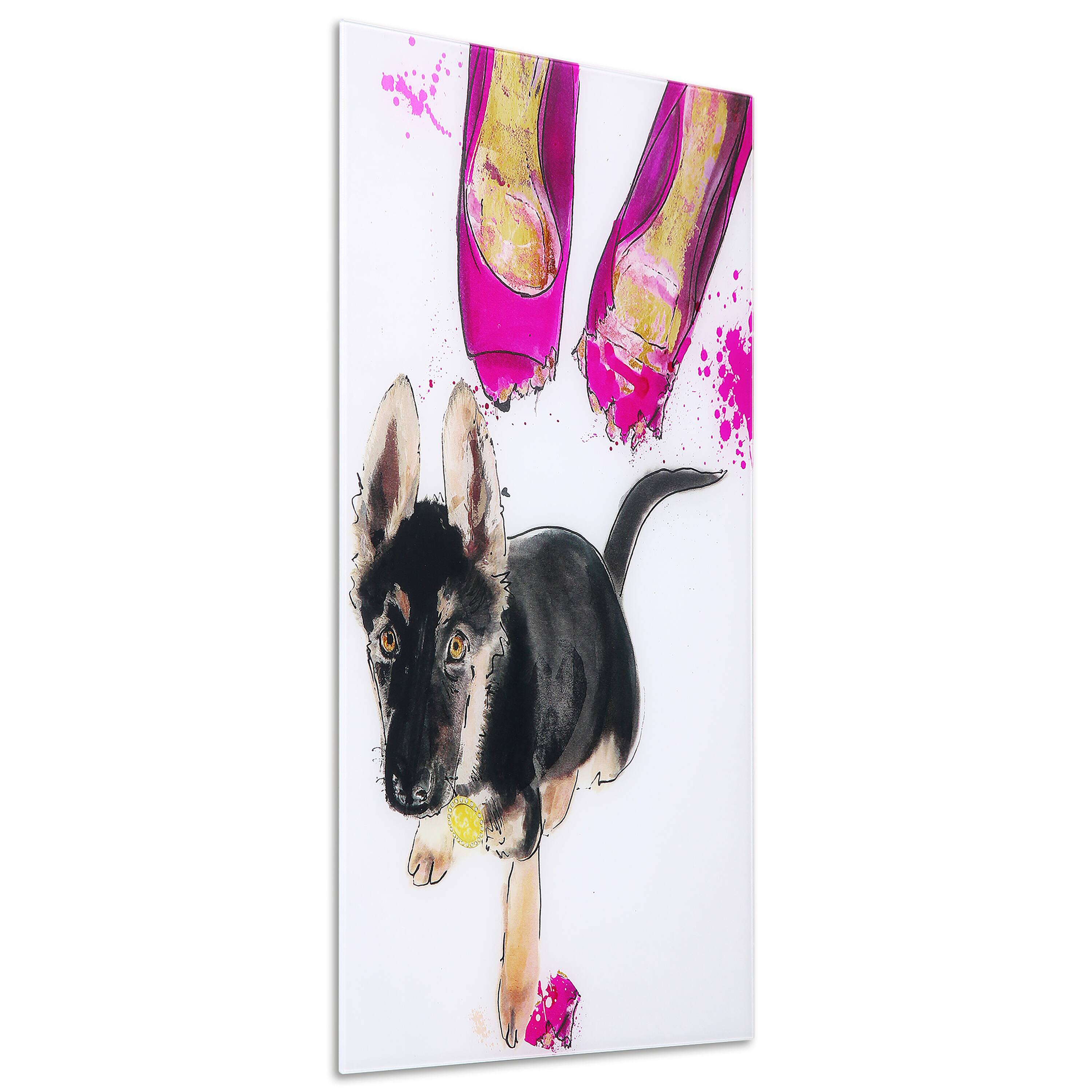 Empire Art Direct 16" x 24" Oh Oh! Free Floating Tempered Glass Wall Art