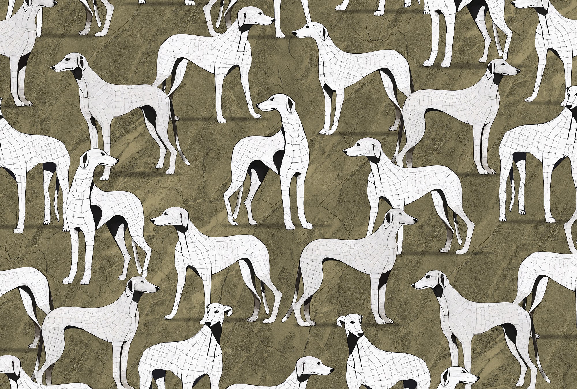 Designs Direct Greyhound Manor Gold Wall Mural