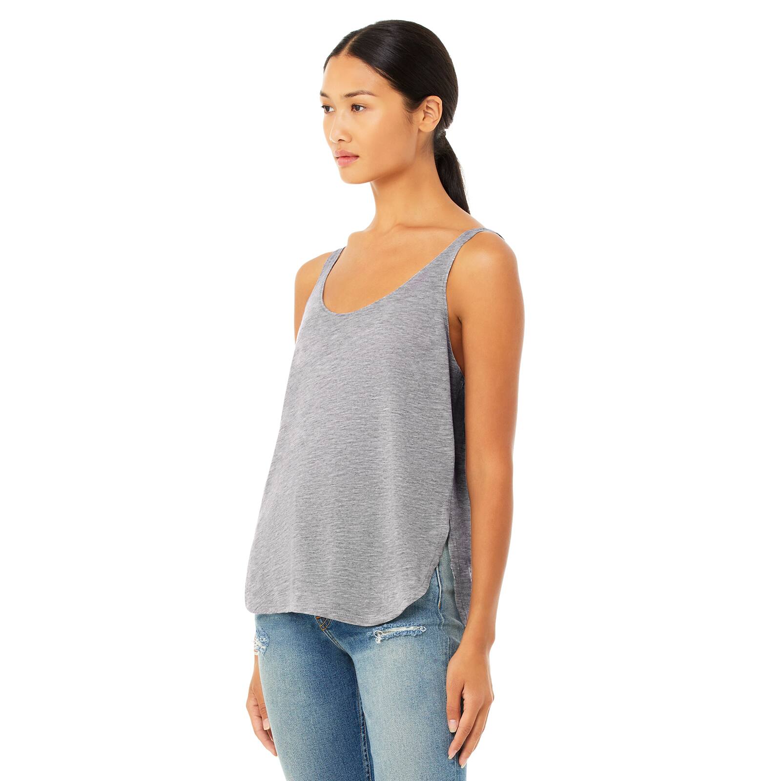 BELLA+CANVAS® Heather Flowy Side Slit Women's Tank