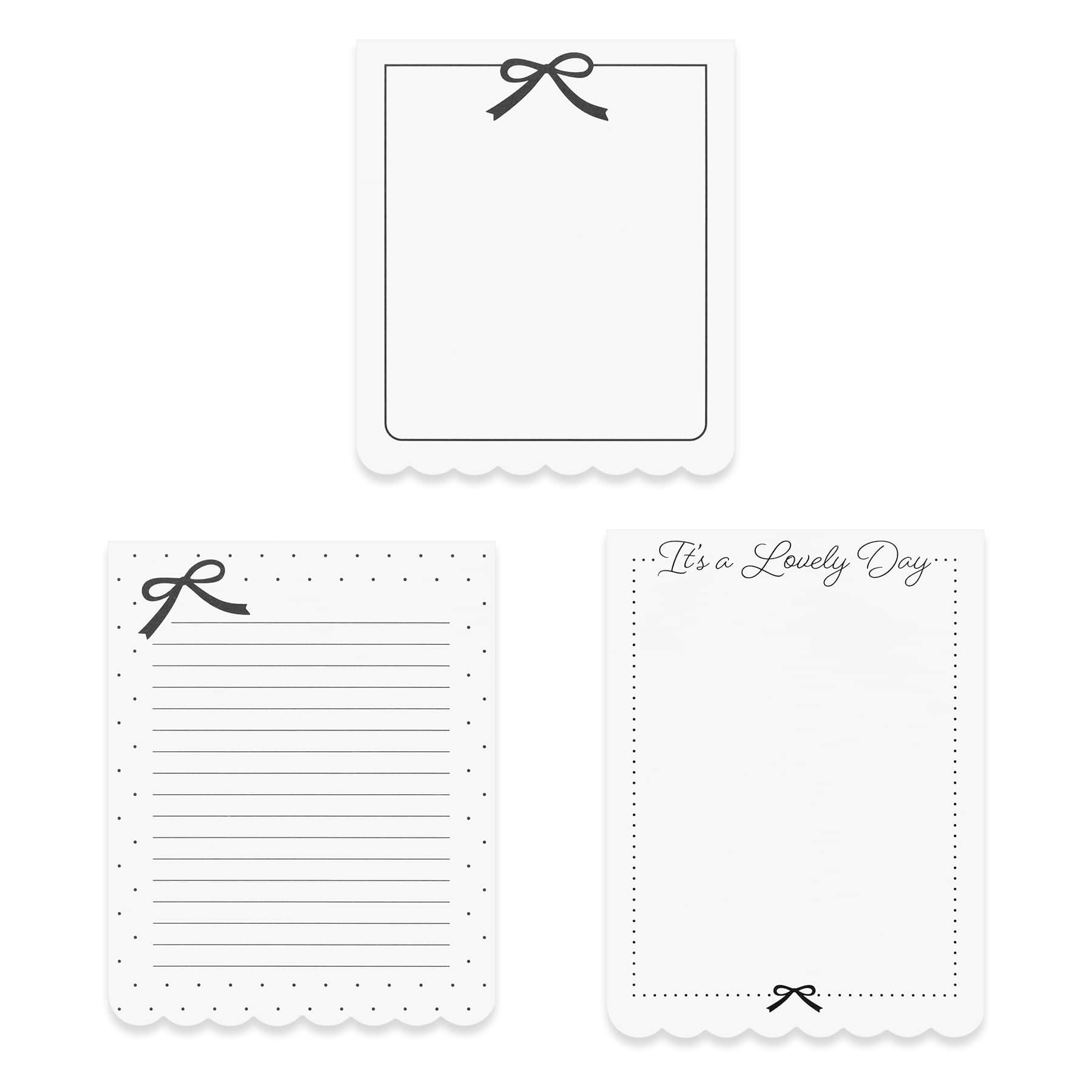 5" Black Bows List Notepads, 3ct. by Recollections™