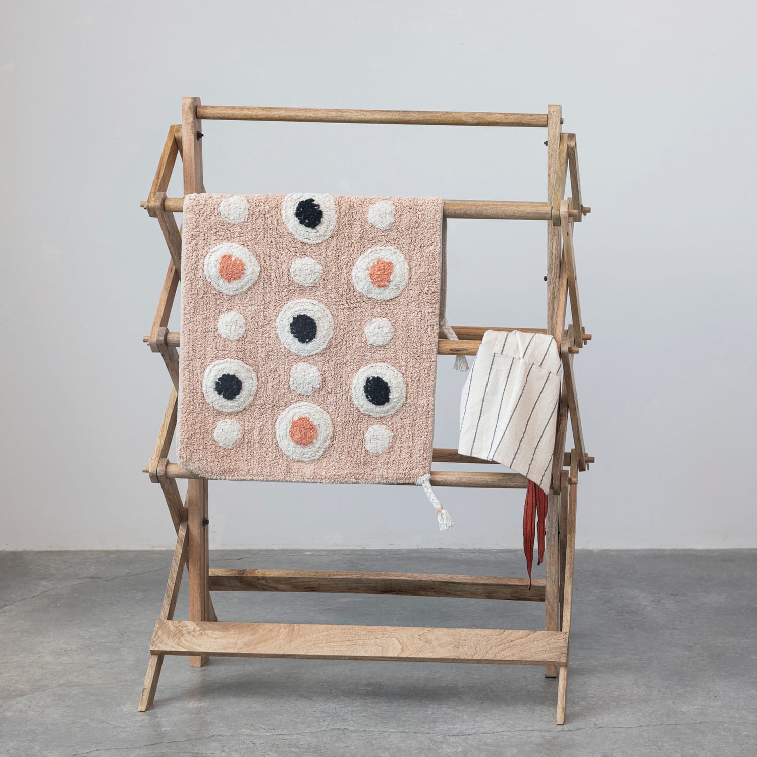 Hello Honey® Boho Cotton Tufted Circle Pattern Bath Mat with Tassels, 3ft. x 2ft.