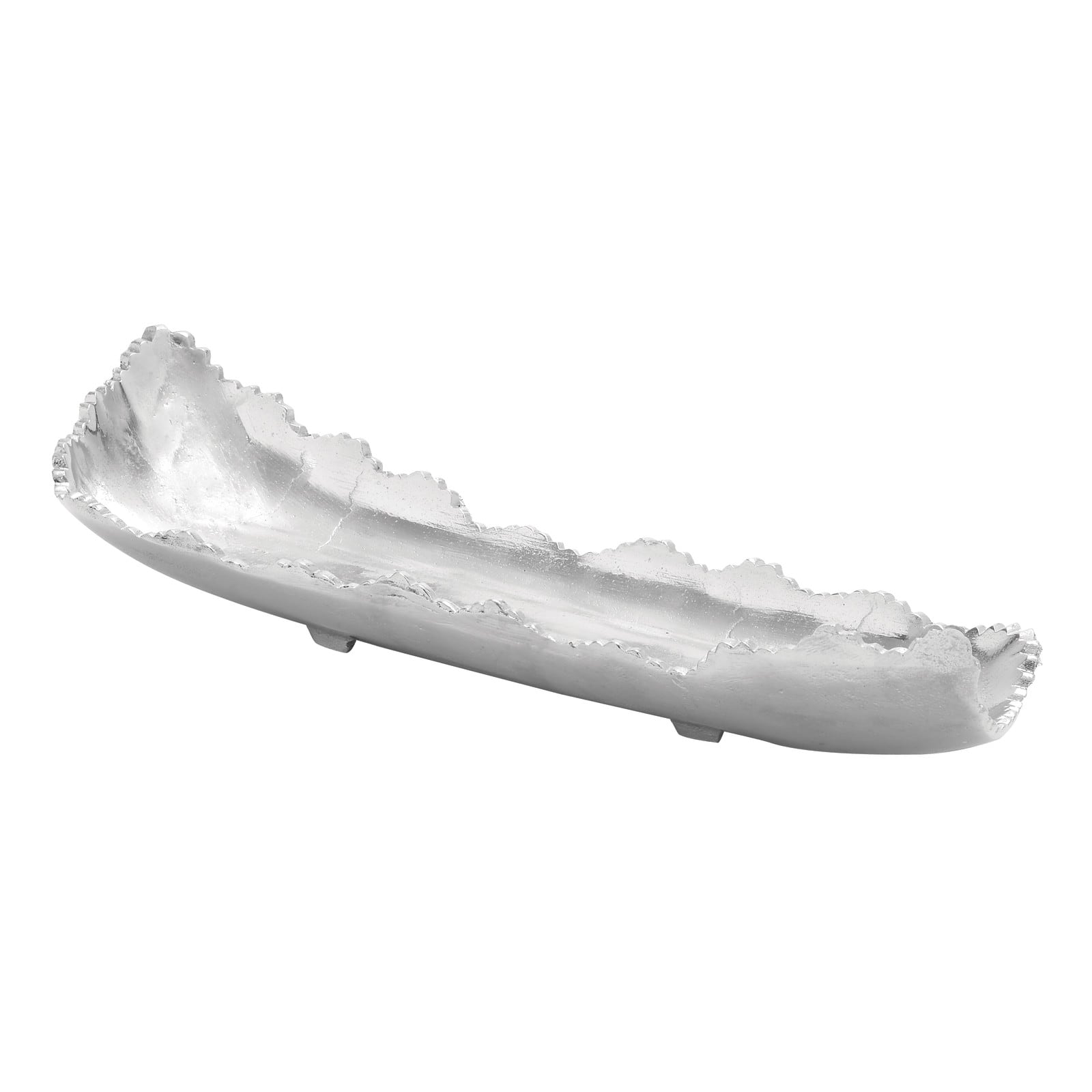 Silver Aluminum Contemporary Tray