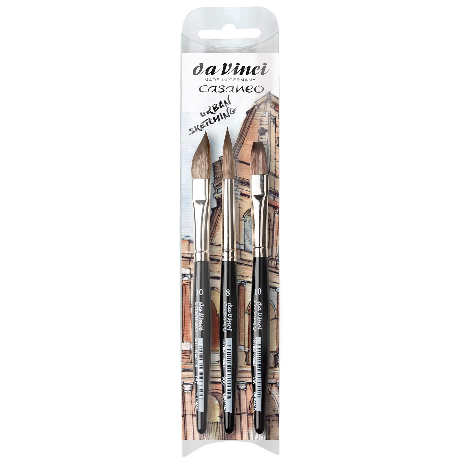 da Vinci CASANEO 3 Piece Synthetic Brush Set