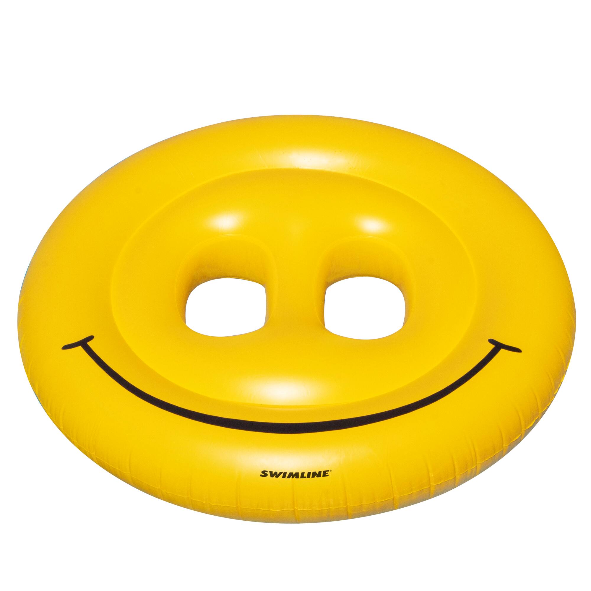 72" Inflatable Yellow Smiley Face 2-Person Raft