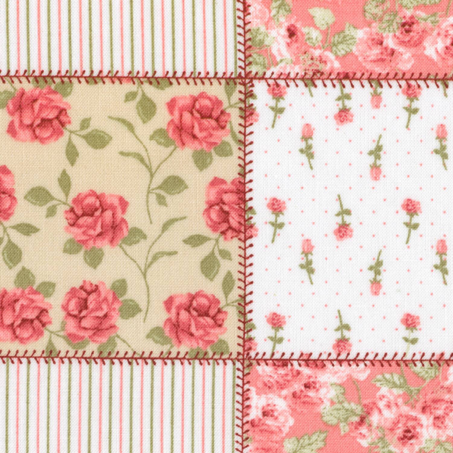 Robert Kaufman Pink Rosy Quilt Cotton Fabric