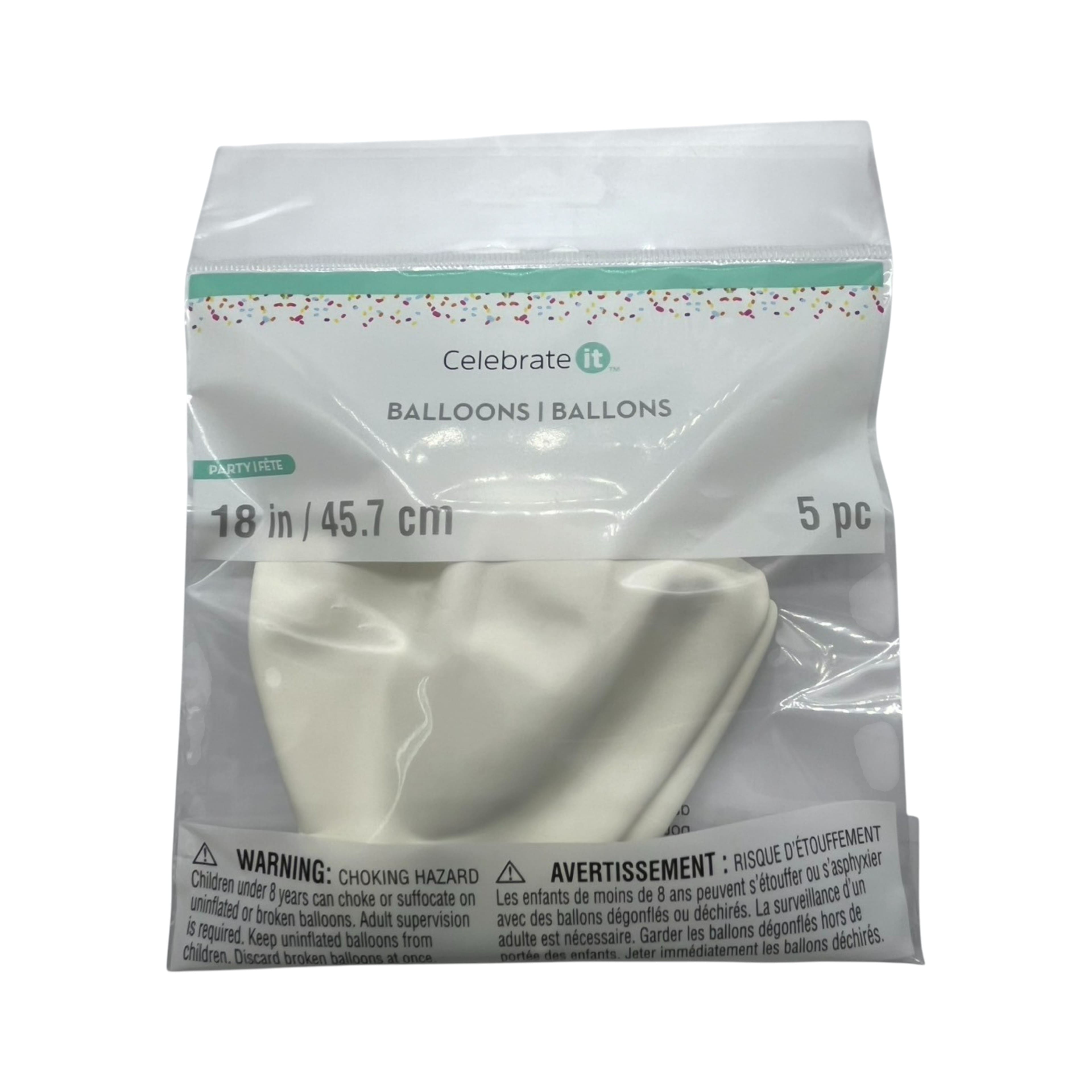 24 Packs: 5 ct. (120 total) 18" Solid Latex Balloons by Celebrate It™