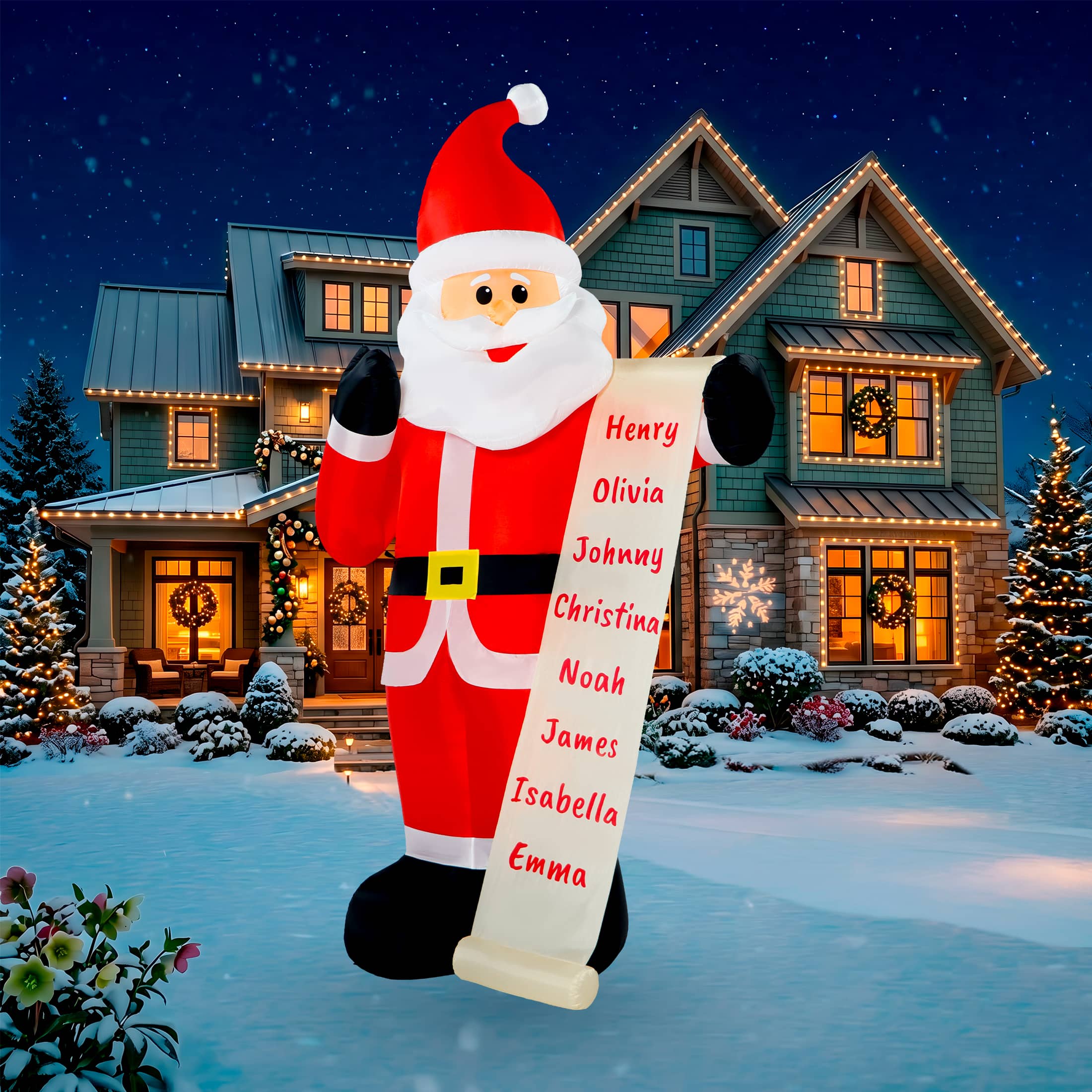 A Holiday Company 15ft. Inflatable Santa with List