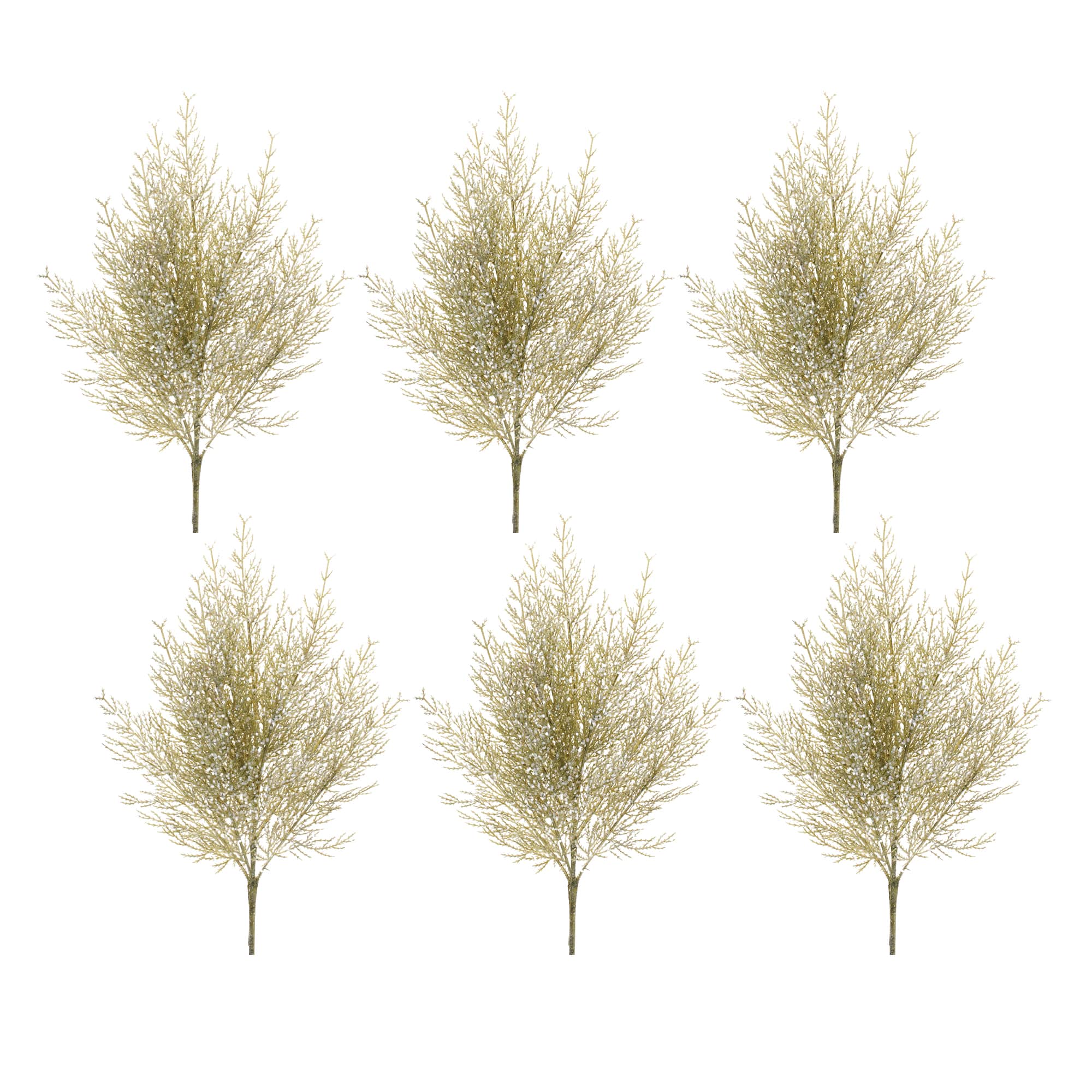 Glittered Green Cedar Sprays, 6ct.