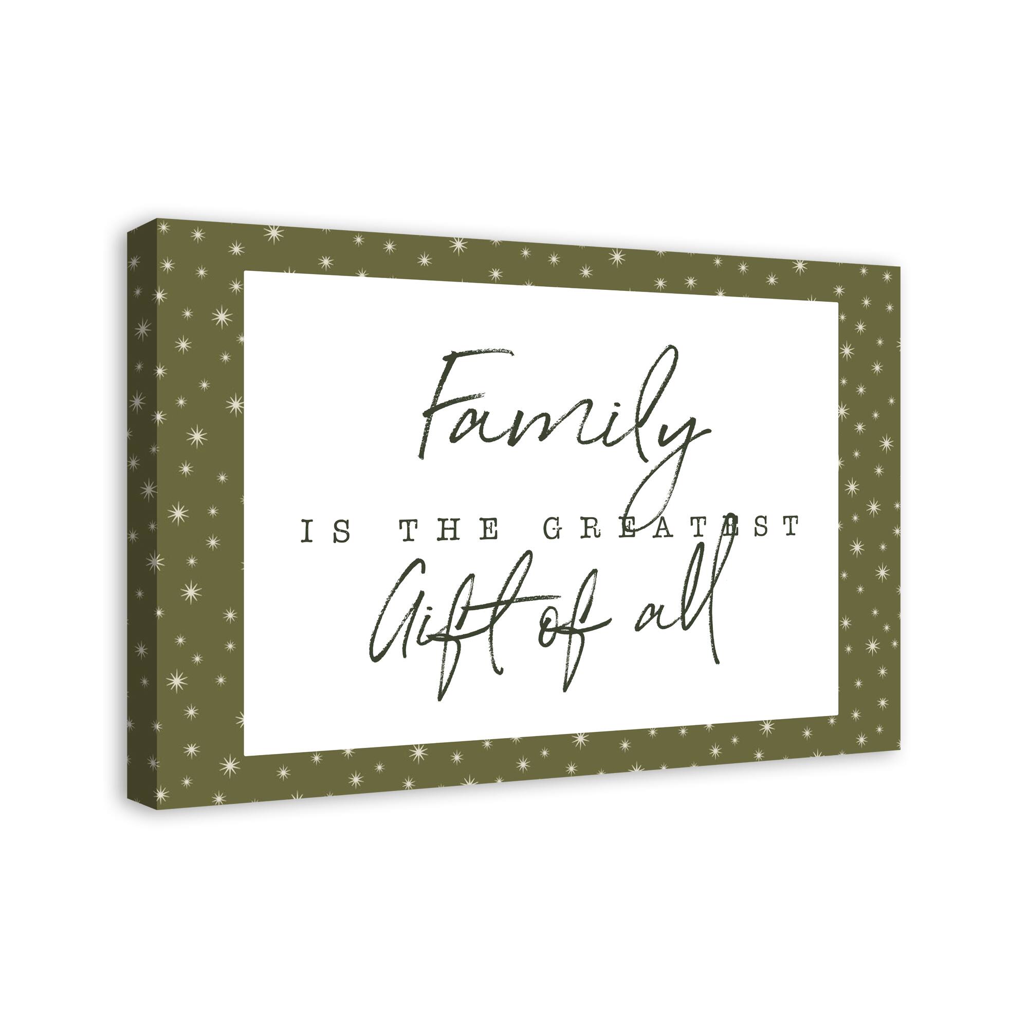 Family Greatest Gift Twinkle Canvas Wall Art