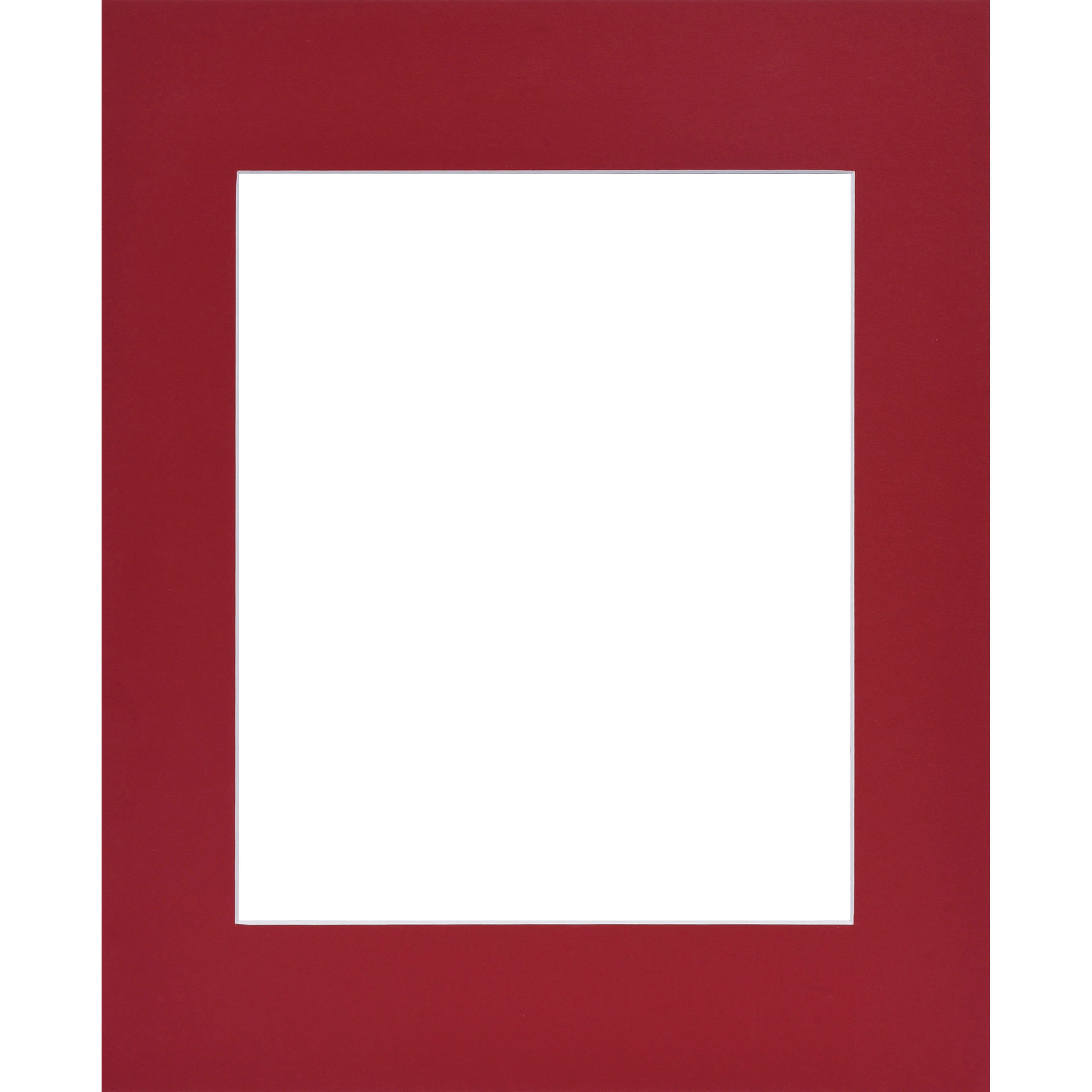 Passe-partout rouge de 11 po x 14 po avec ouverture de 8 po x 10 po de Studio Décor