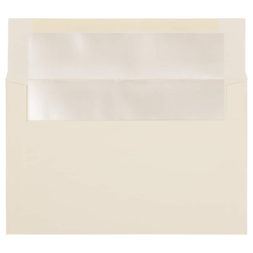 JAM Paper A9 Ivory & Ivory Foil Lined Invitation Envelopes