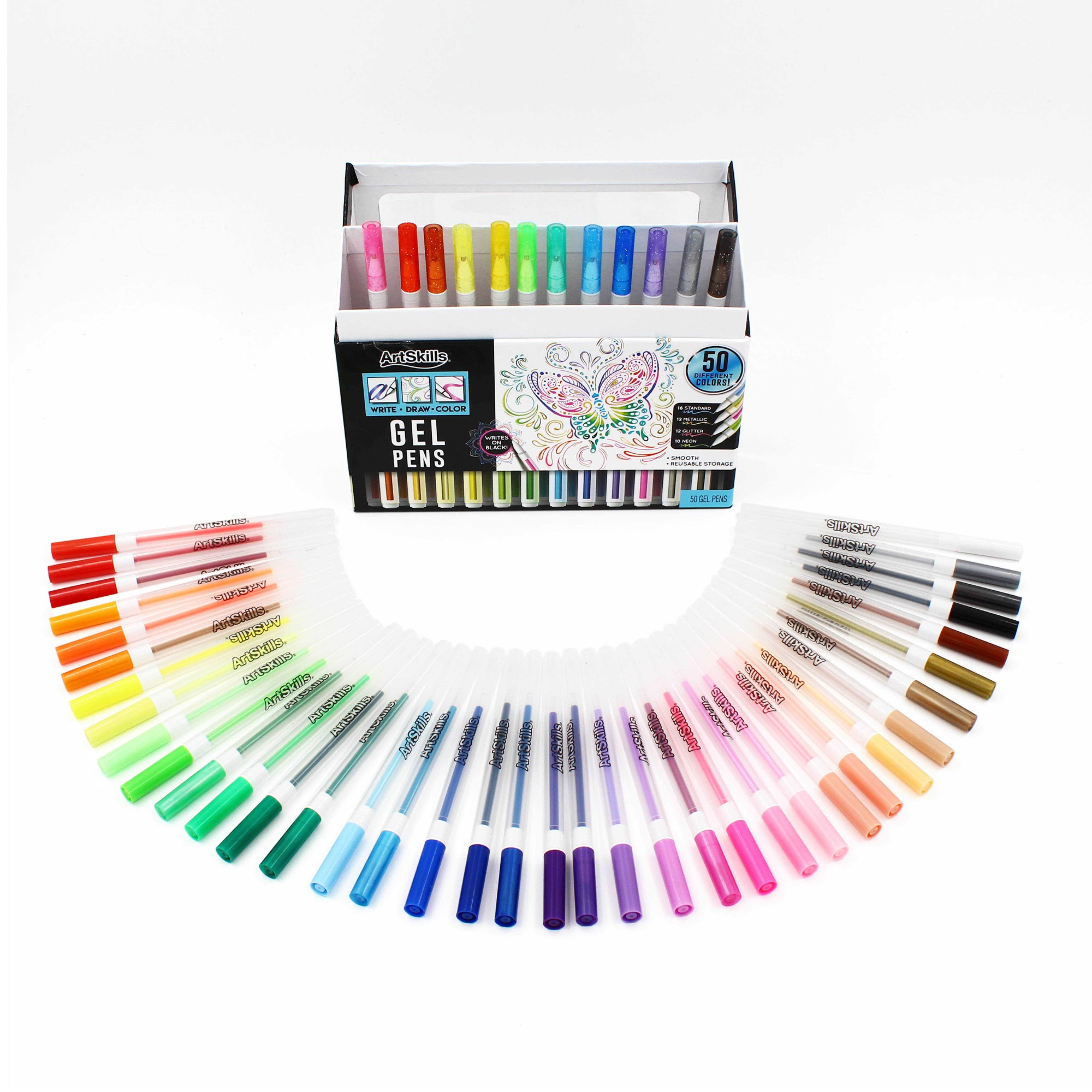 ArtSkills® 50 Colored Gel Pens for Journaling & Coloring