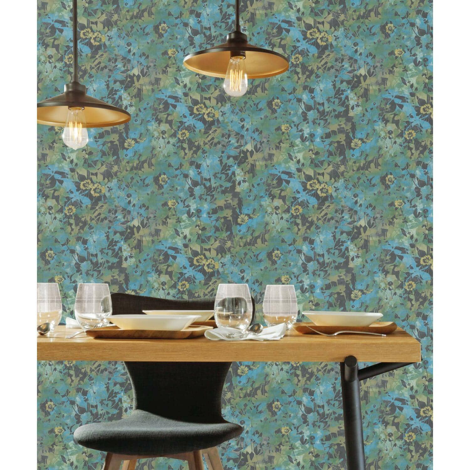 RoomMates Wildflower Shadows Peel & Stick Wallpaper