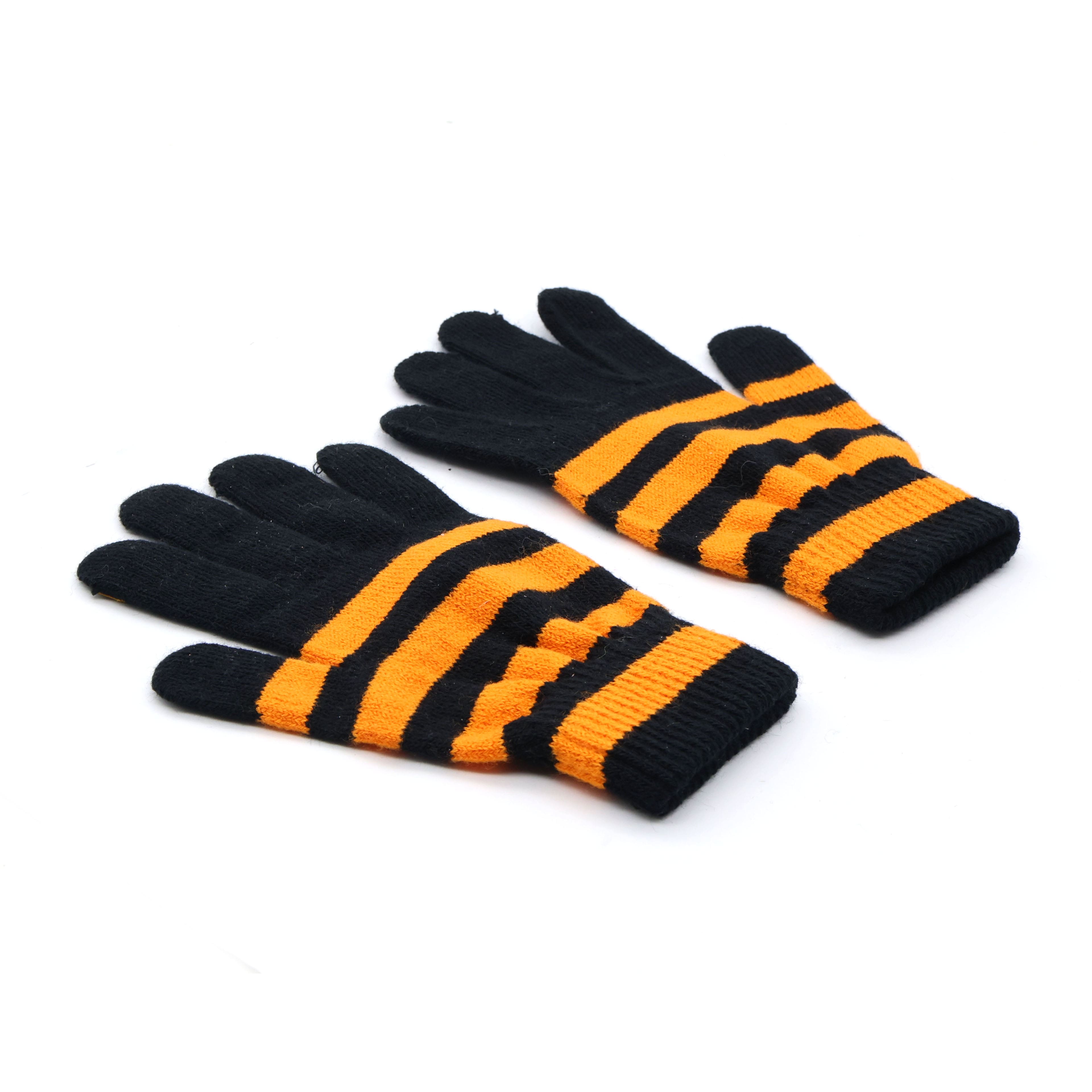 Halloween Black and Orange Stripe Glove by Celebrate It™