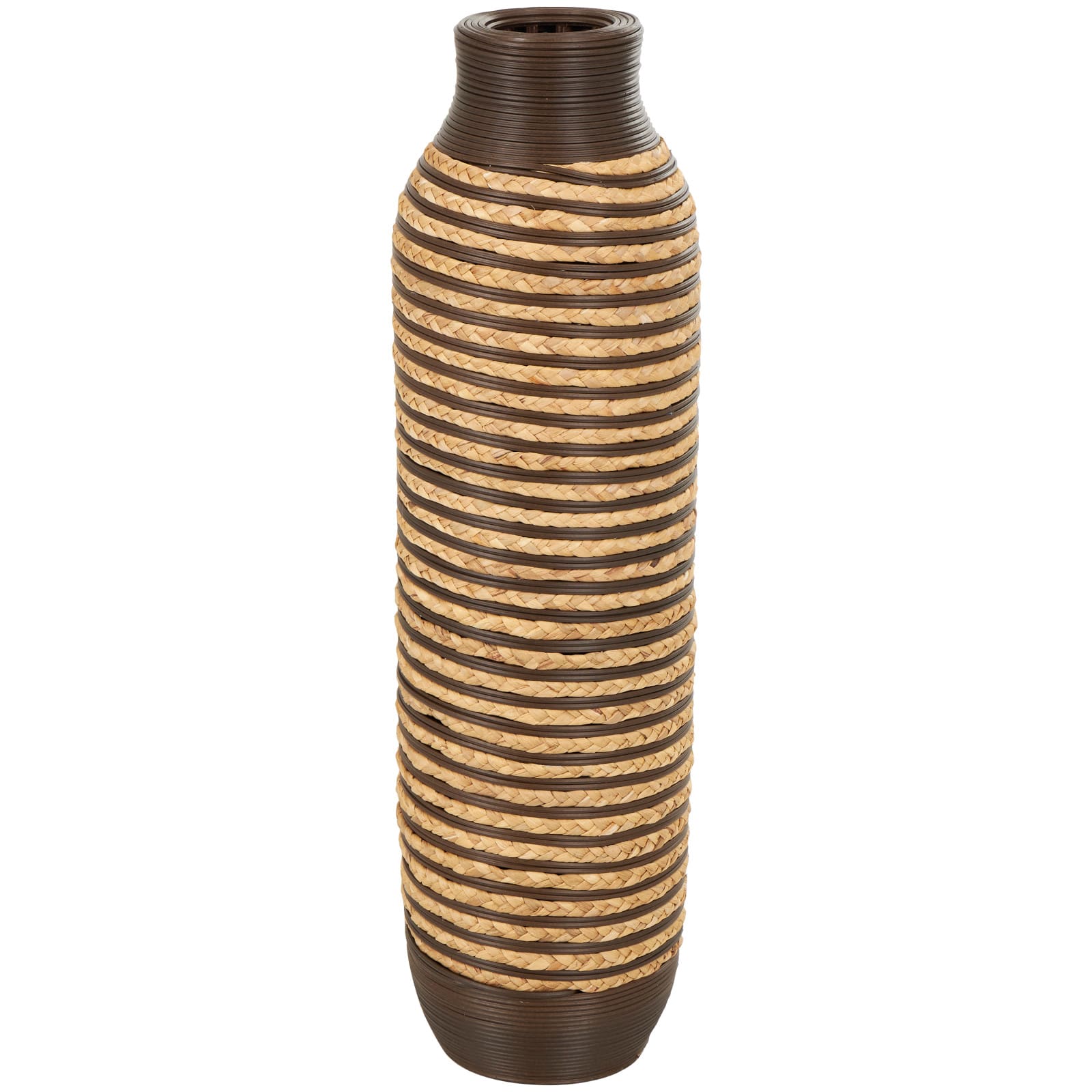 32" Brown Seagrass Handmade Vase