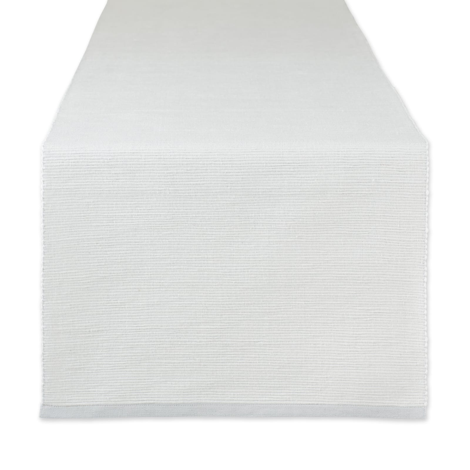 DII® Light Gray Eco-Friendly Chambray Fine Ribbed Table Runner 13x72 inches