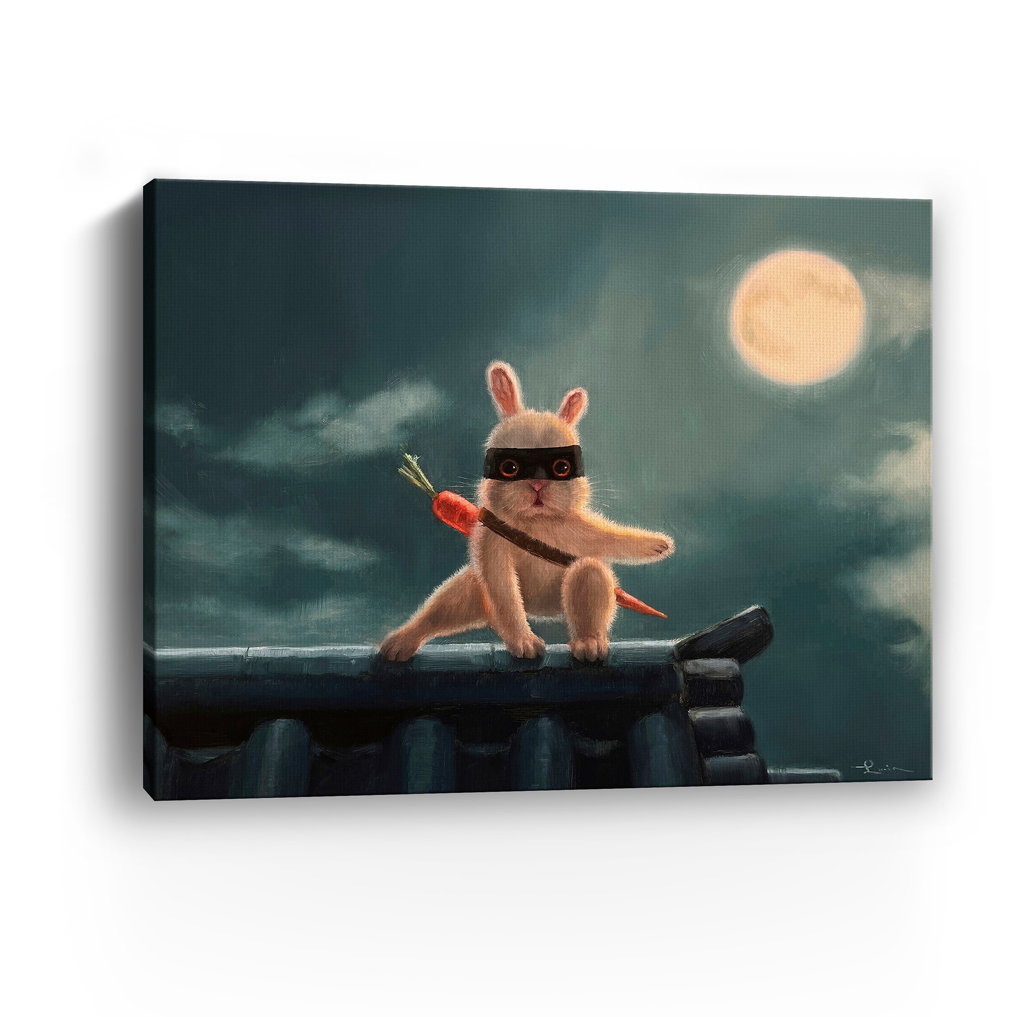 Lumaprints Ninja Bunny Canvas Giclée Art