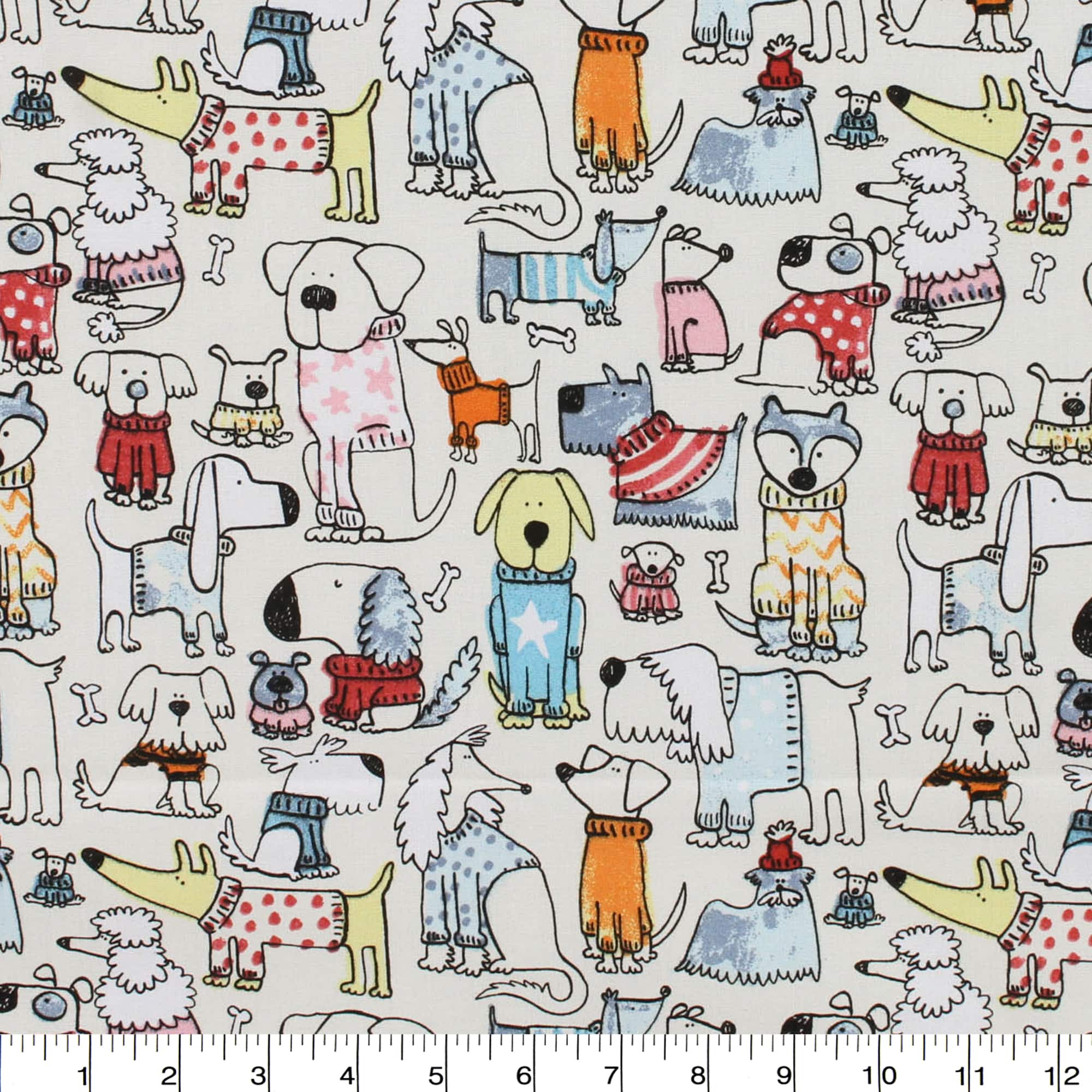 Richloom Godogs Linen Cotton Quilting Fabric