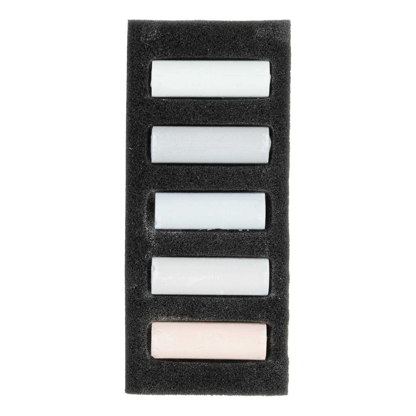 Rembrandt 5 Color Light Grays Half Stick Soft Pastel Set