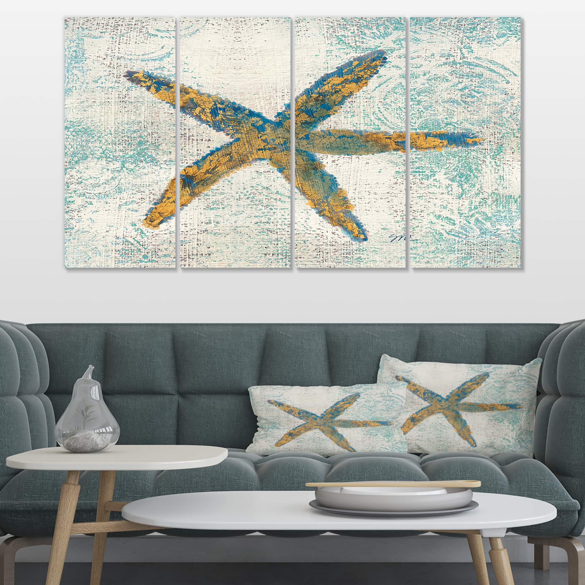 Designart - Coastal Pastel seashells III