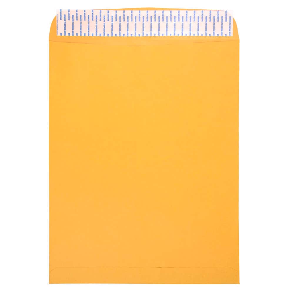 JAM Paper 12" x 15.5" Brown Kraft Recycled Peel & Seal Closure Envelopes, 500ct.