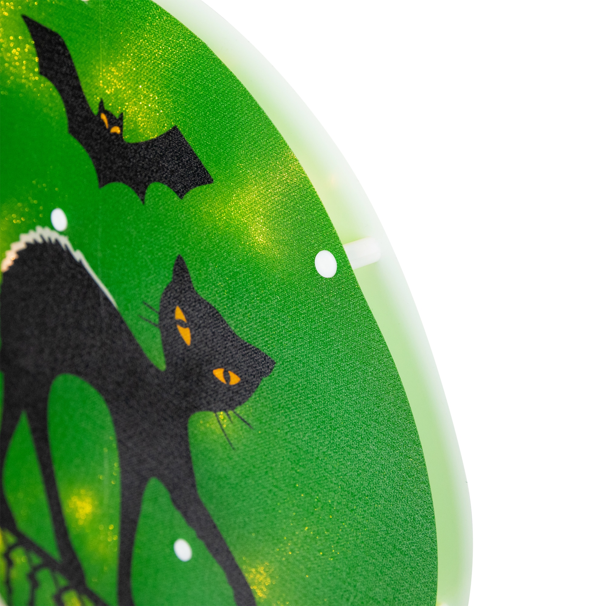 Lighted Black Cat Halloween Window Silhouette