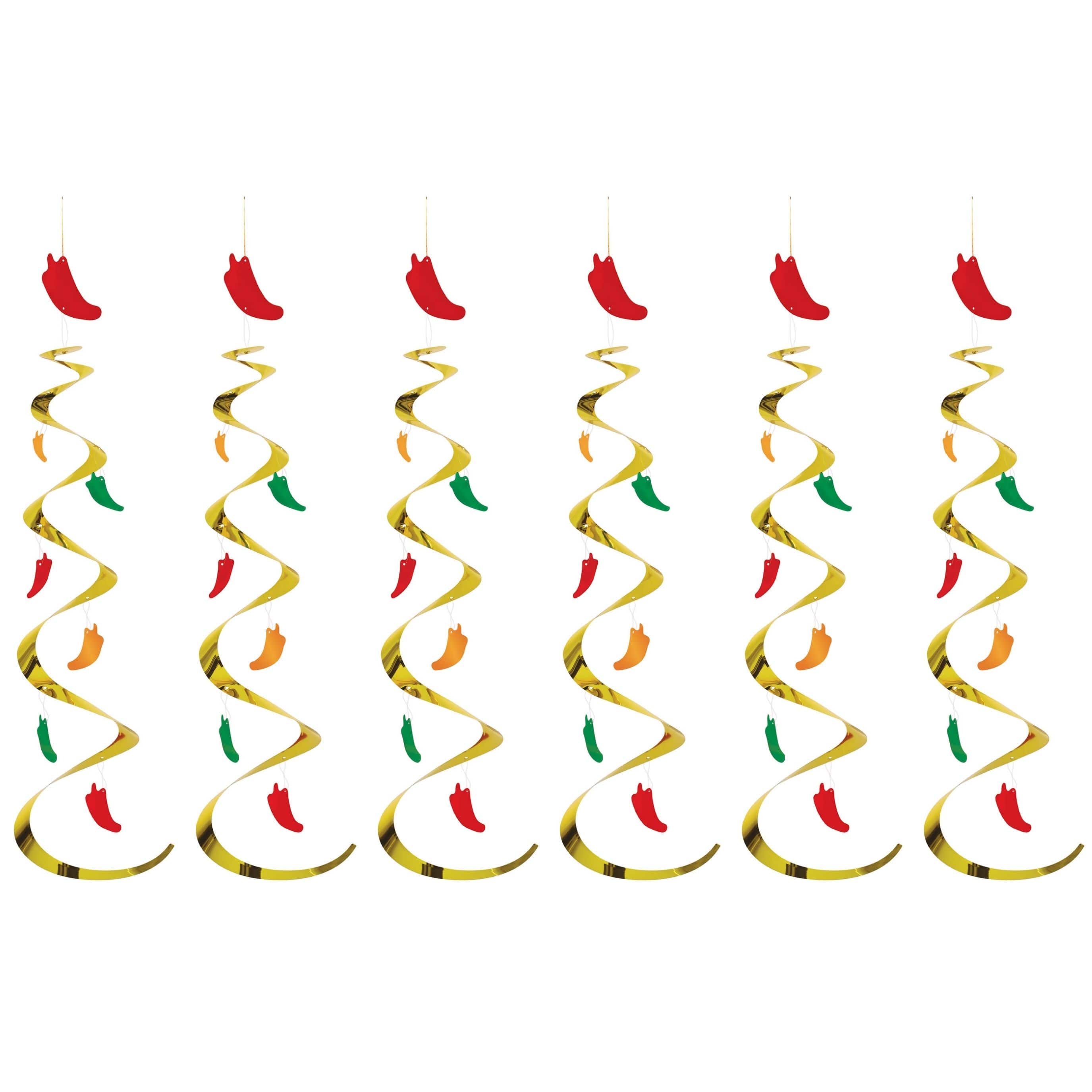 Beistle 30" Chili Pepper Whirls, 6ct.