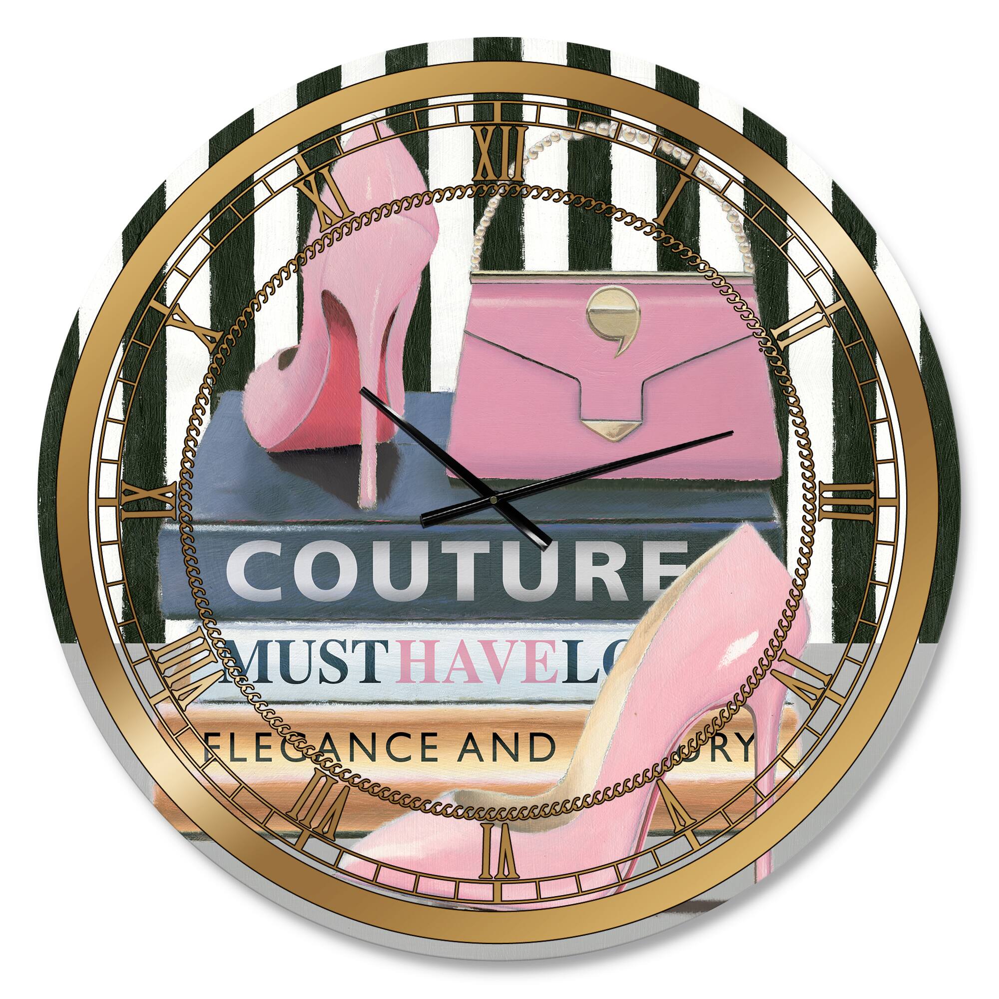 Designart Fashion High Heels VII Glam Wall Clock