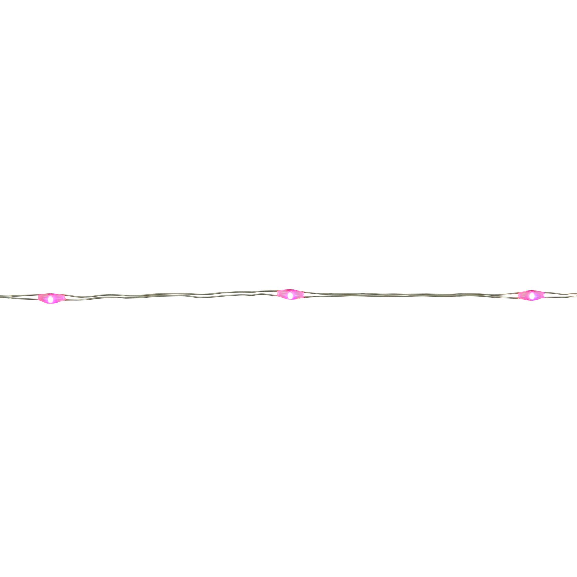 100-Count Pink LED Micro Fairy Christmas Lights  16ft Copper Wire