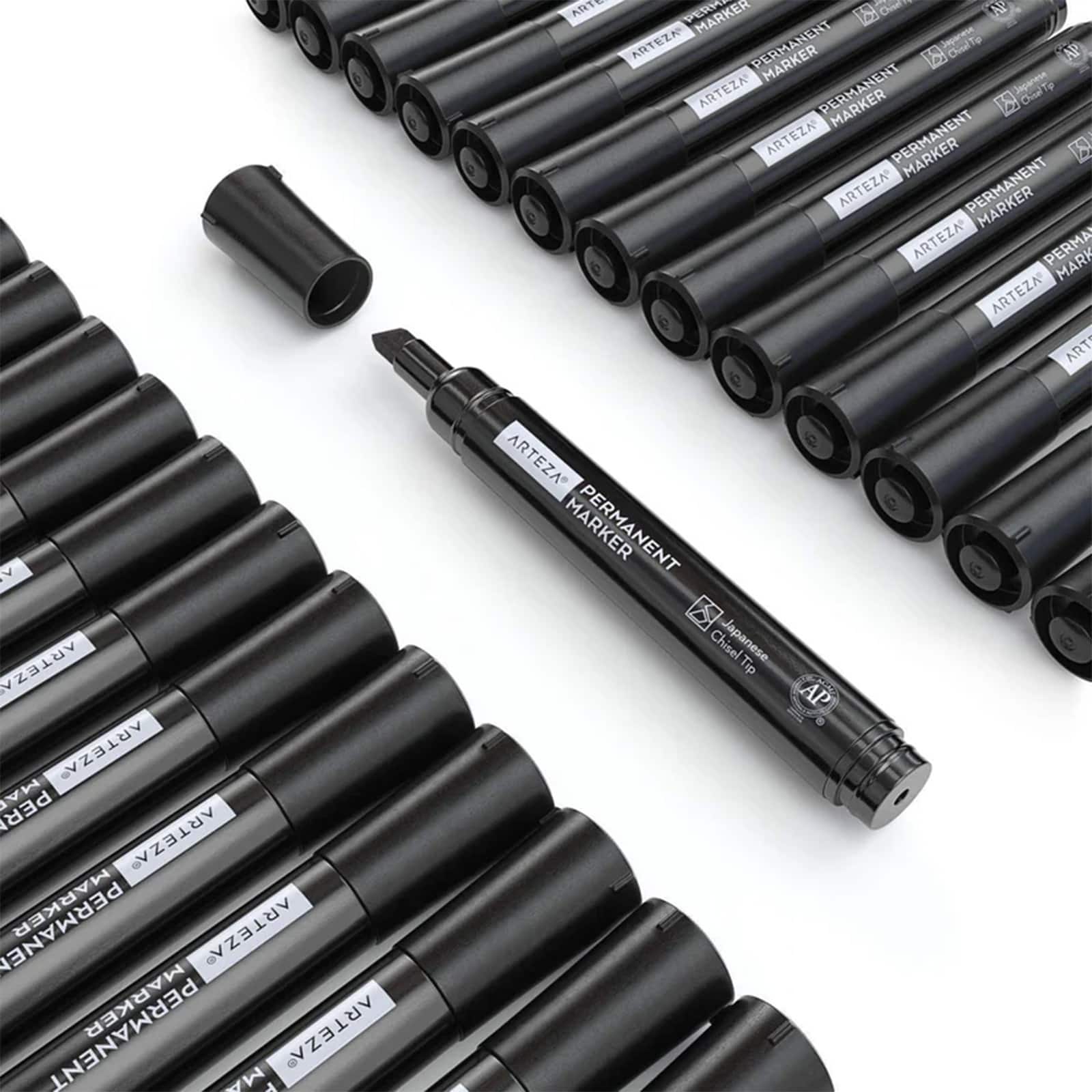 Arteza® Black Chisel Tip Permanent Markers, 36ct.