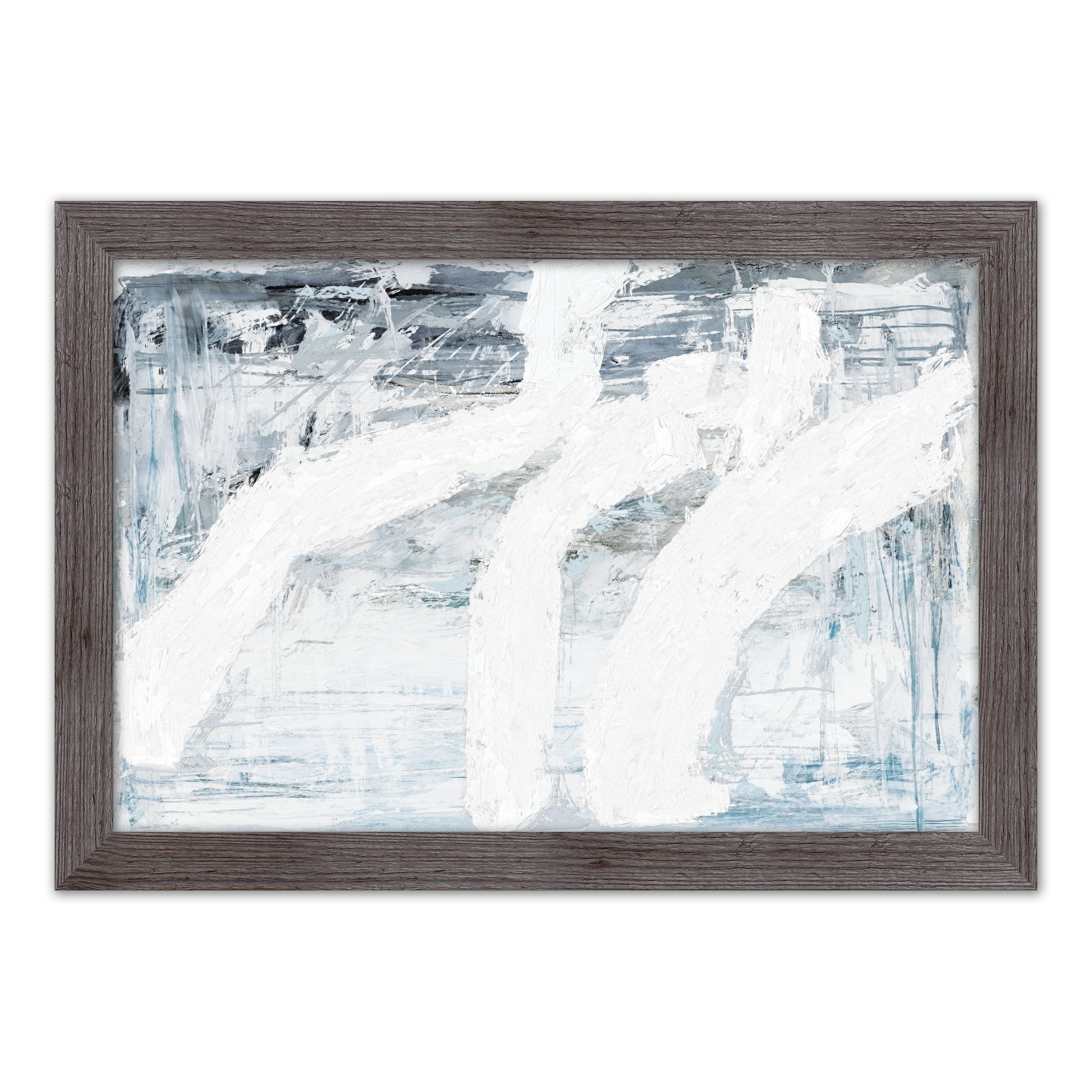 Gray Blue Abstract 20" x 30" Western Gray Framed Print