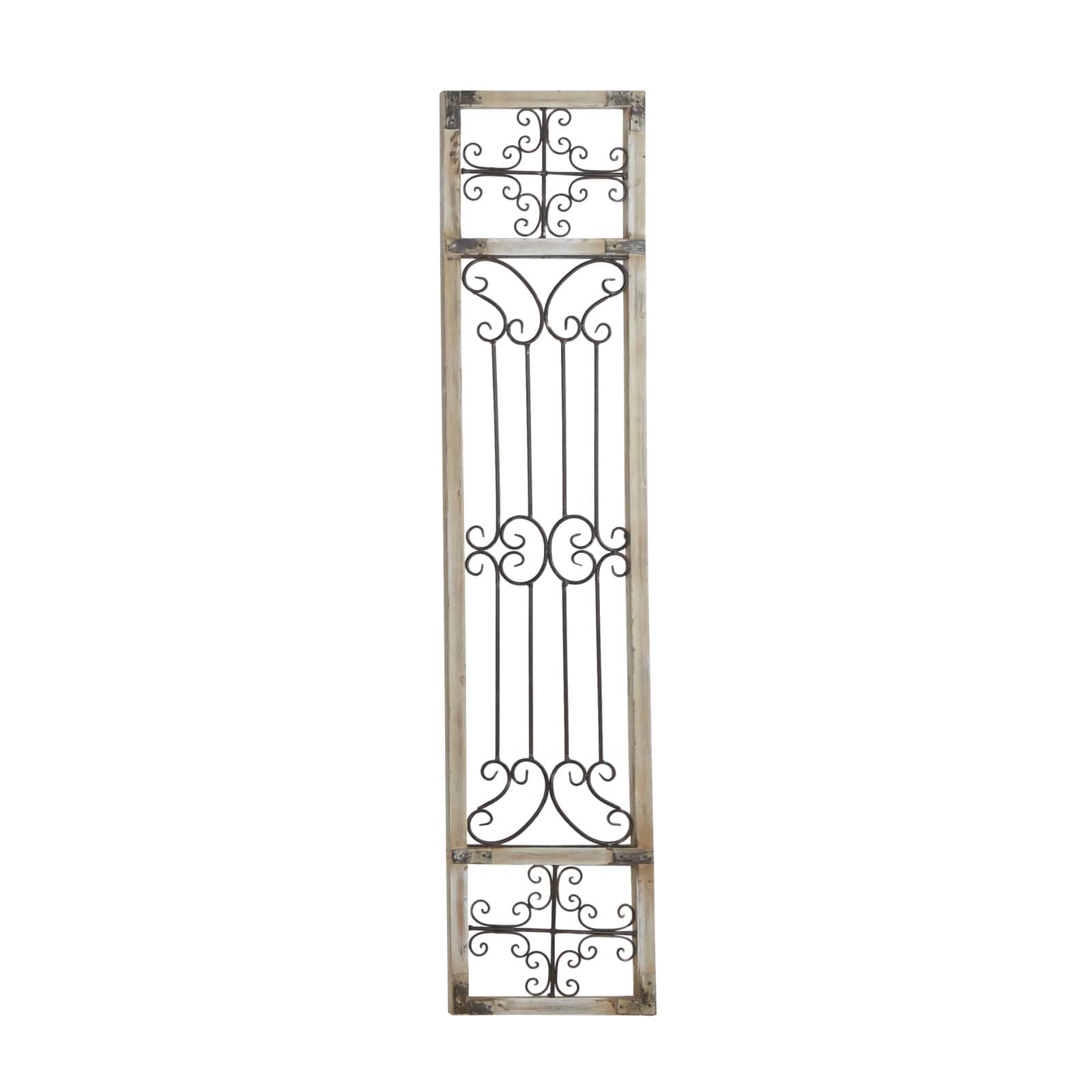 72" Gray Metal Traditional Ornamental Wall Decor